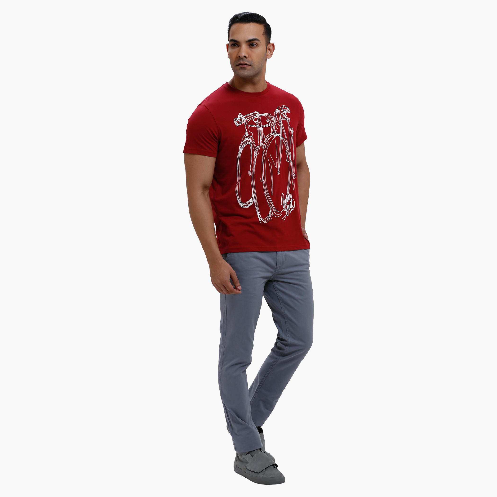 Printed Round Neck T-Shirt with Short Sleeves in Slim Fit-men-clothing-tshirtsandpolos-tshirts-image-5