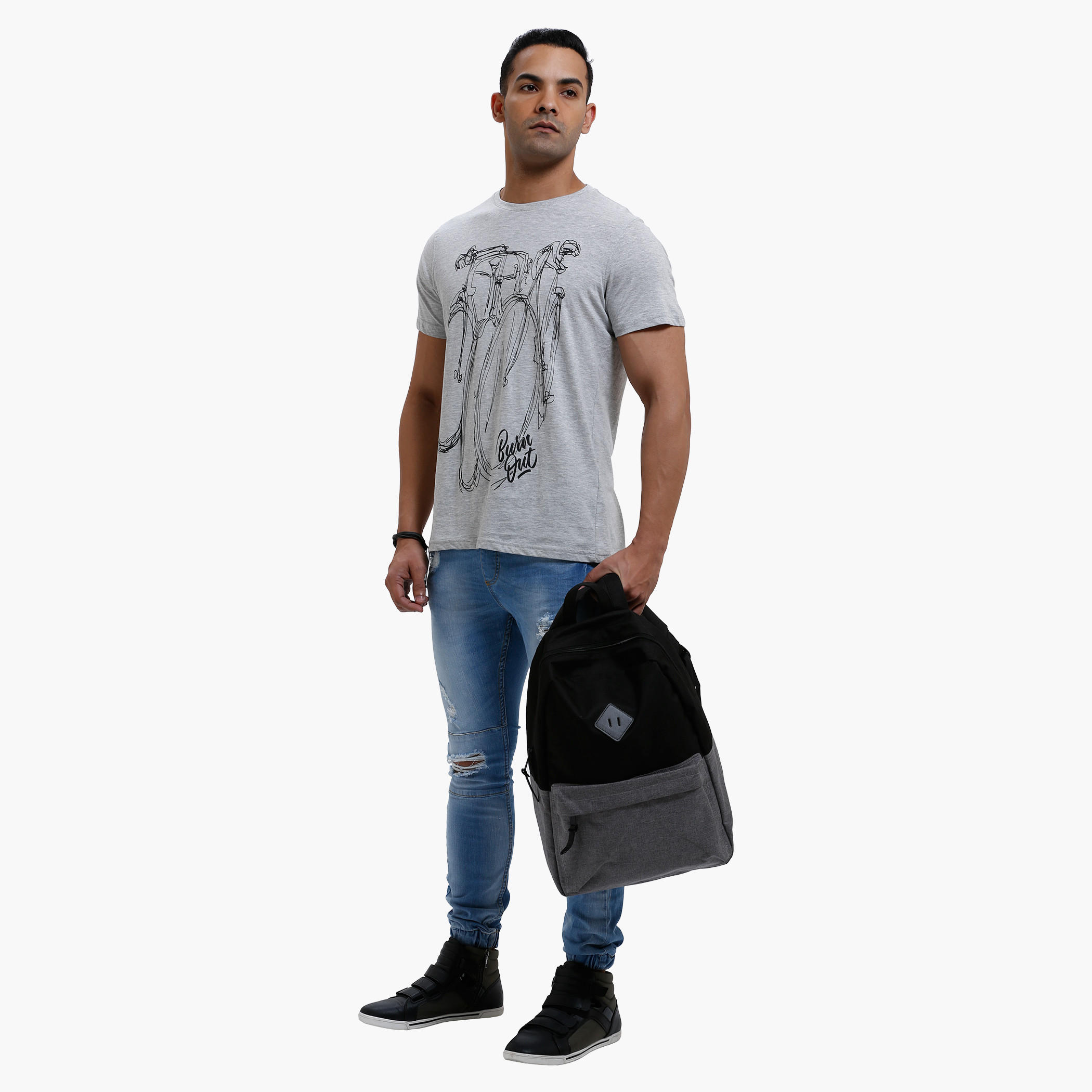 Printed Round Neck T-Shirt with Short Sleeves in Slim Fit-men-clothing-tshirtsandpolos-tshirts-image-10