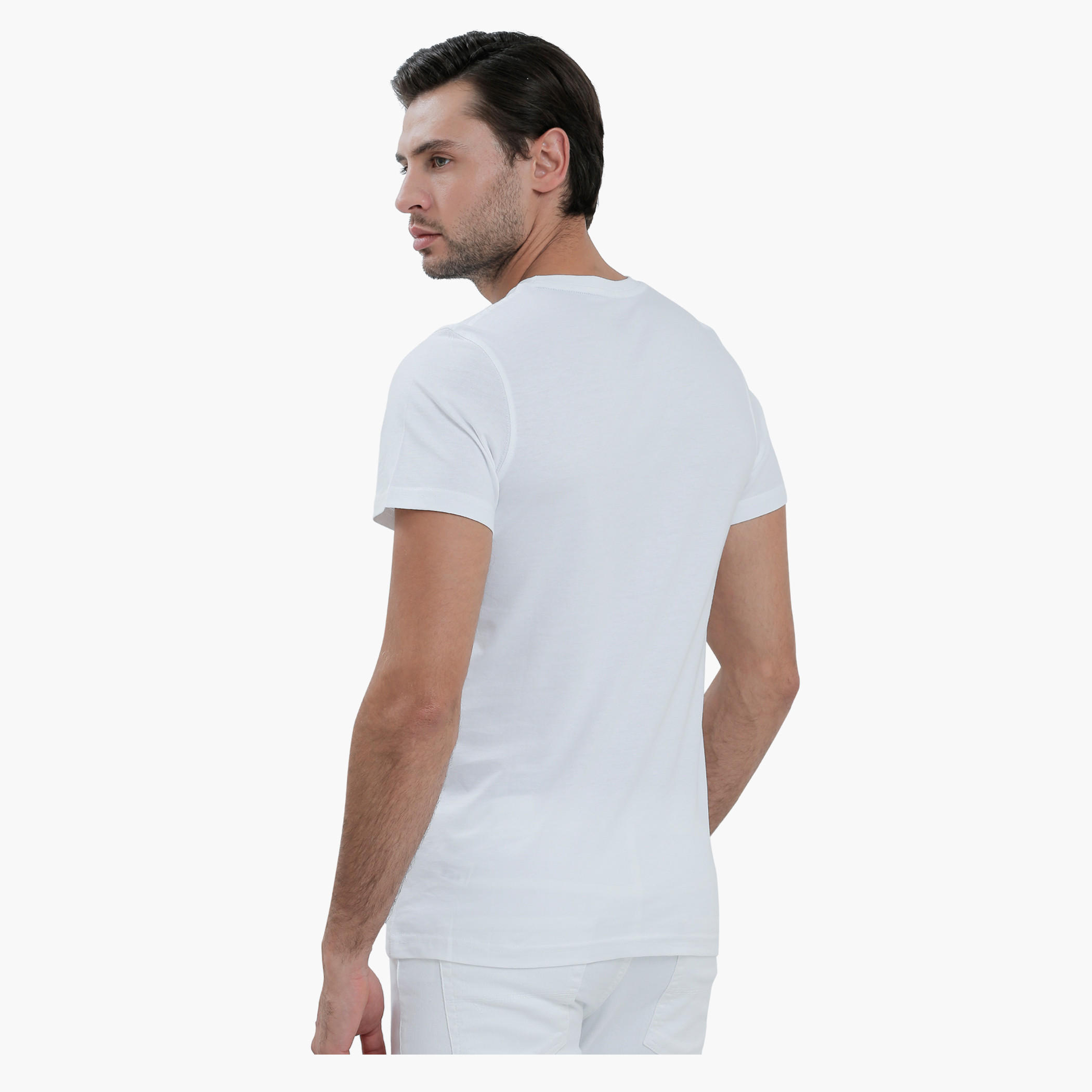 Graphic Print T-Shirt with Round Neck and Short Sleeves-men-clothing-tshirtsandpolos-tshirts-image-2