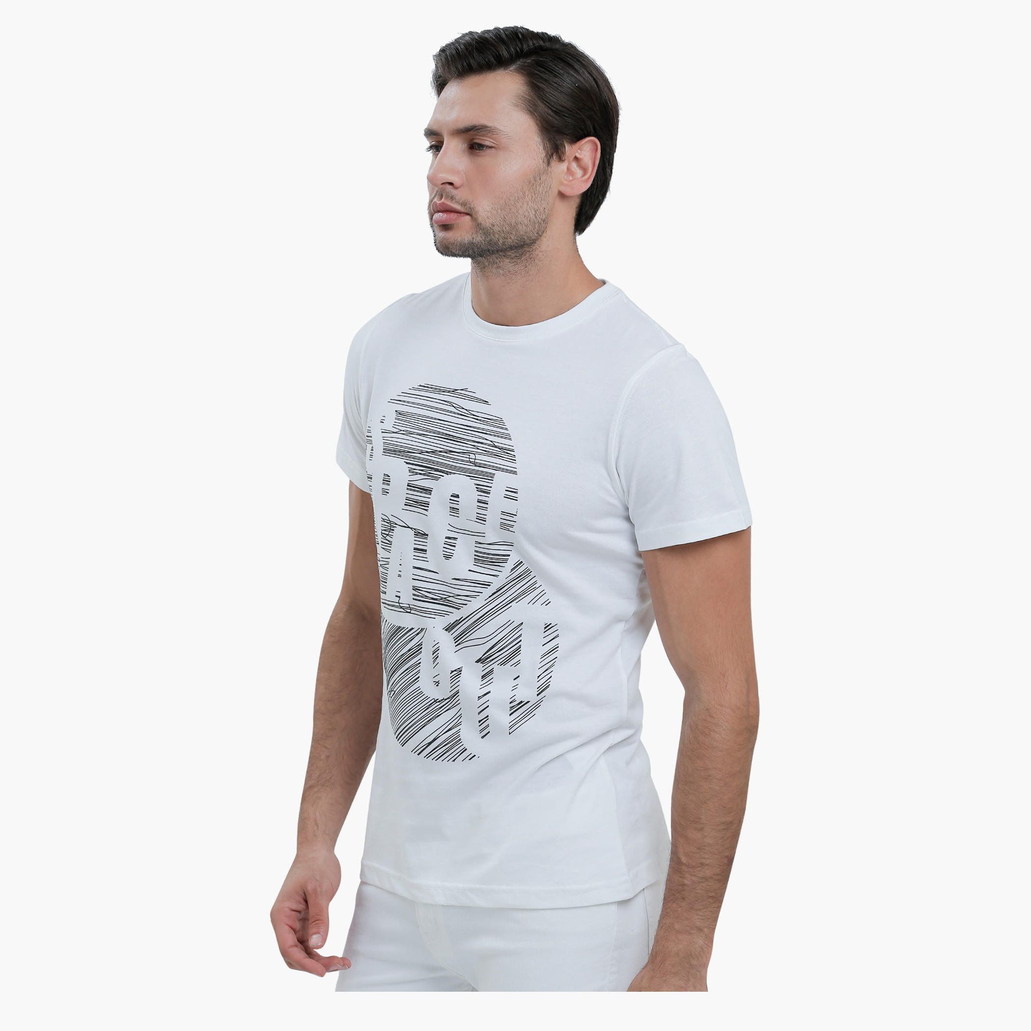 Graphic Print T-Shirt with Round Neck and Short Sleeves-men-clothing-tshirtsandpolos-tshirts-image-3