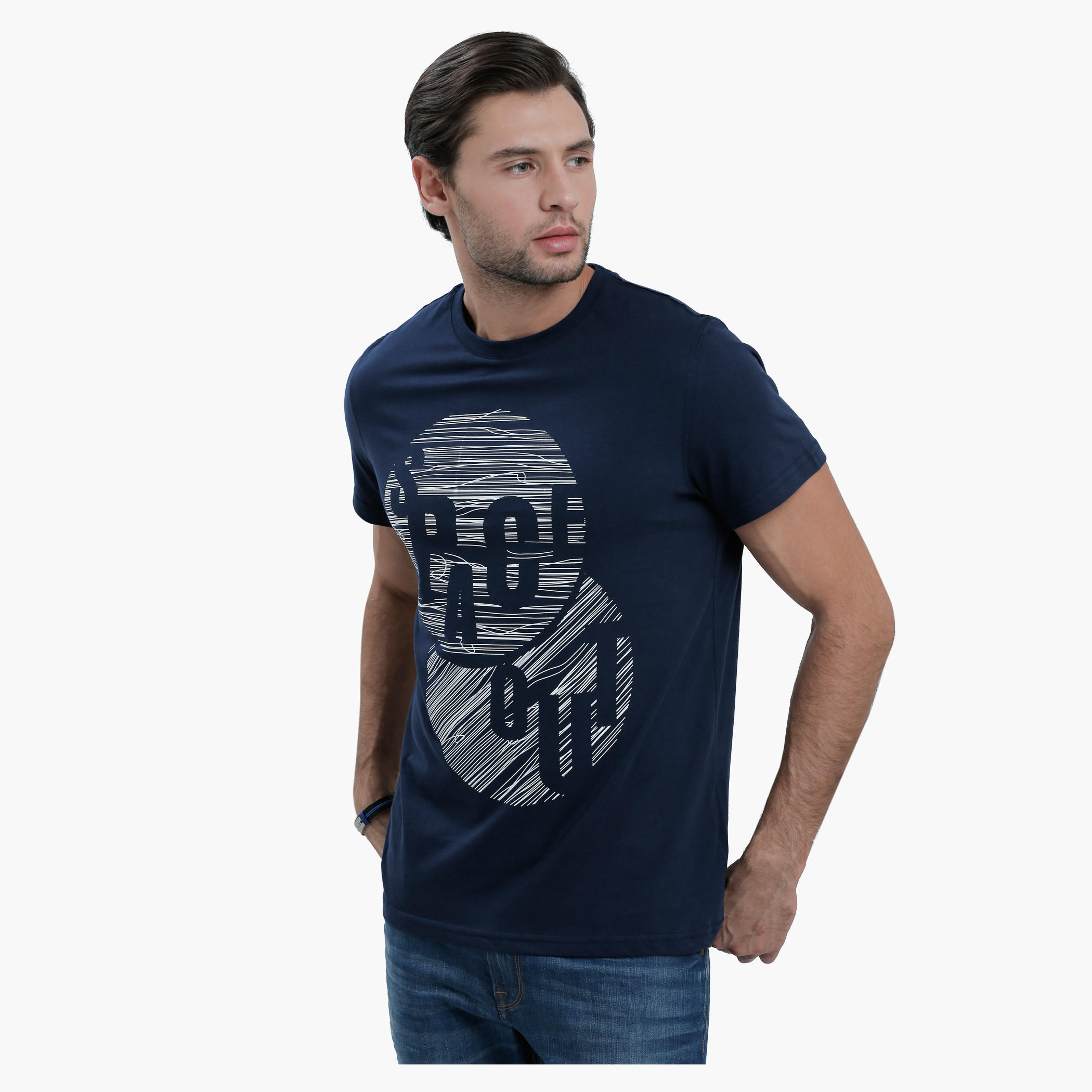 Graphic Print T-Shirt with Round Neck and Short Sleeves-men-clothing-tshirtsandpolos-tshirts-image-6