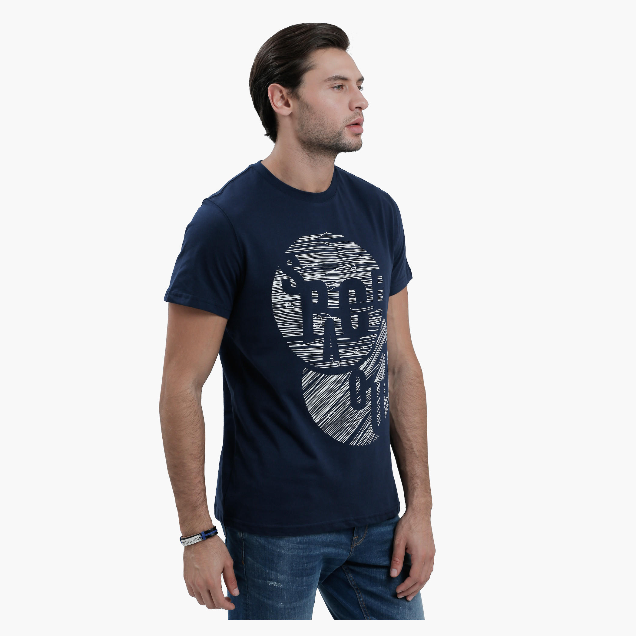 Graphic Print T-Shirt with Round Neck and Short Sleeves-men-clothing-tshirtsandpolos-tshirts-image-8
