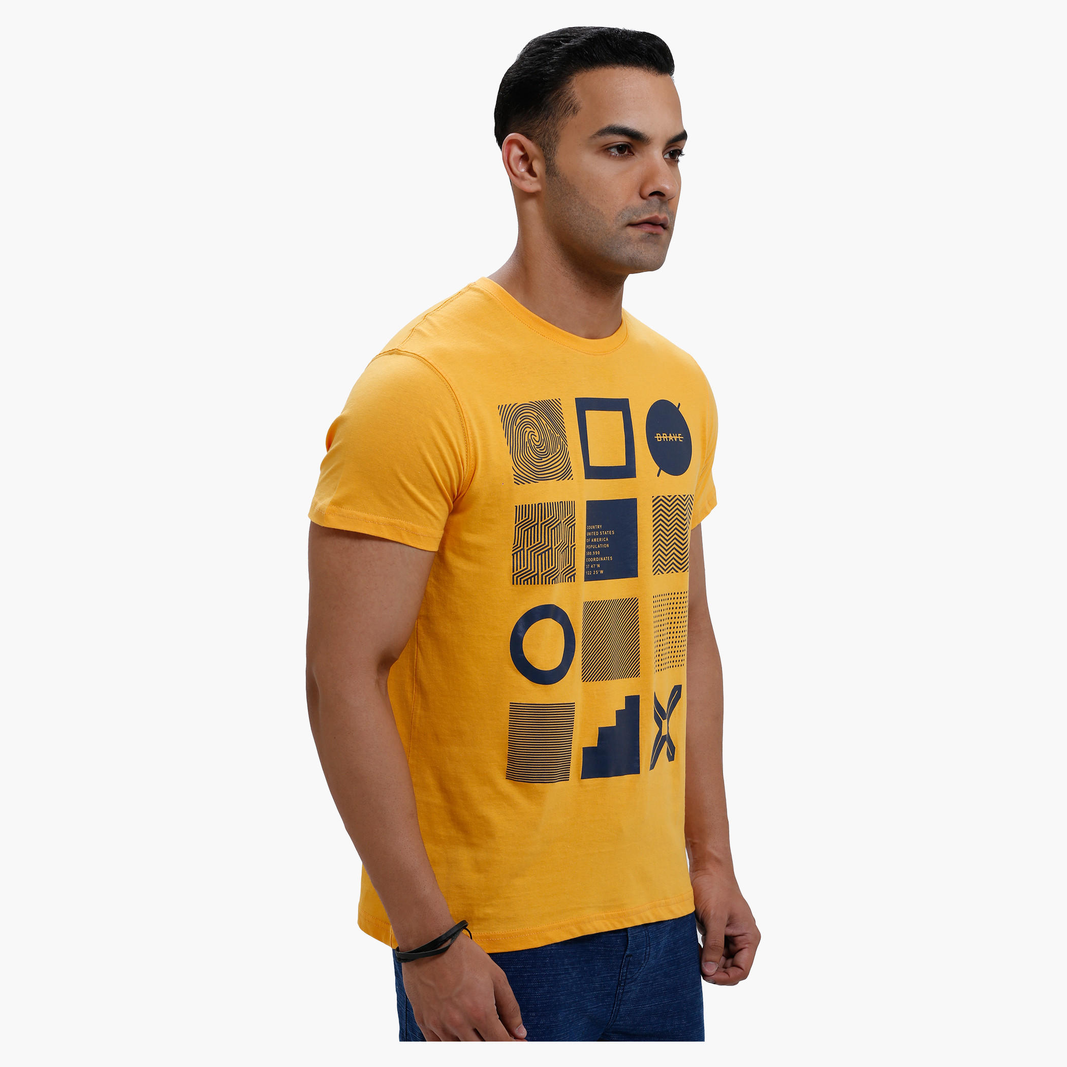 Printed Round Neck T-Shirt with Short Sleeves in Slim Fit-men-clothing-tshirtsandpolos-tshirts-image-3