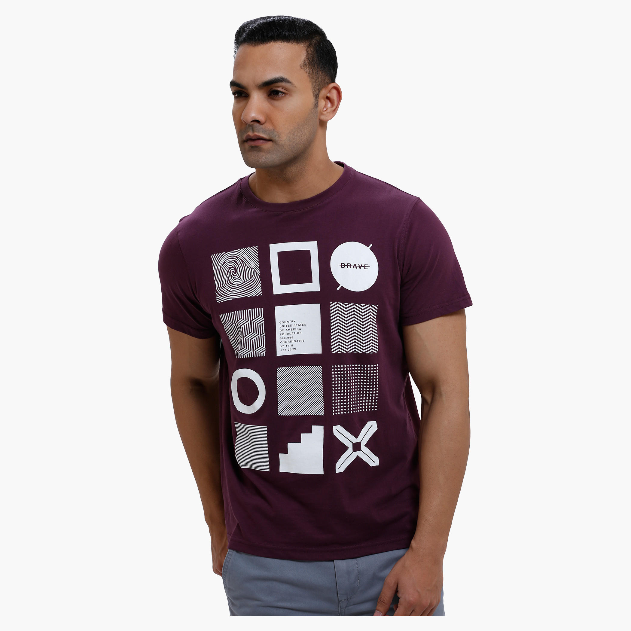 Printed Round Neck T-Shirt with Short Sleeves in Slim Fit-men-clothing-tshirtsandpolos-tshirts-image-6