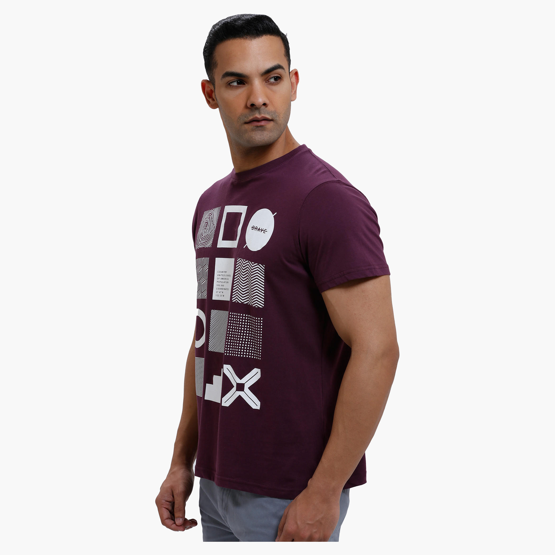 Printed Round Neck T-Shirt with Short Sleeves in Slim Fit-men-clothing-tshirtsandpolos-tshirts-image-8