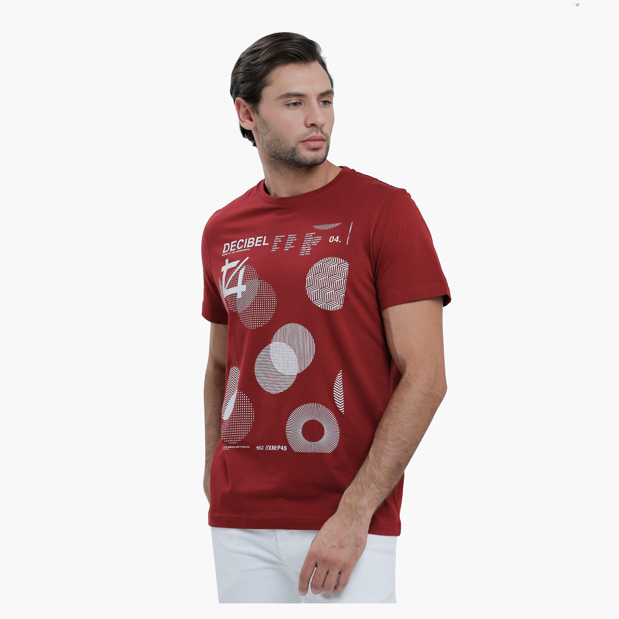 Graphic Print T-Shirt with Round Neck and Short Sleeves-men-clothing-tshirtsandpolos-tshirts-image-1