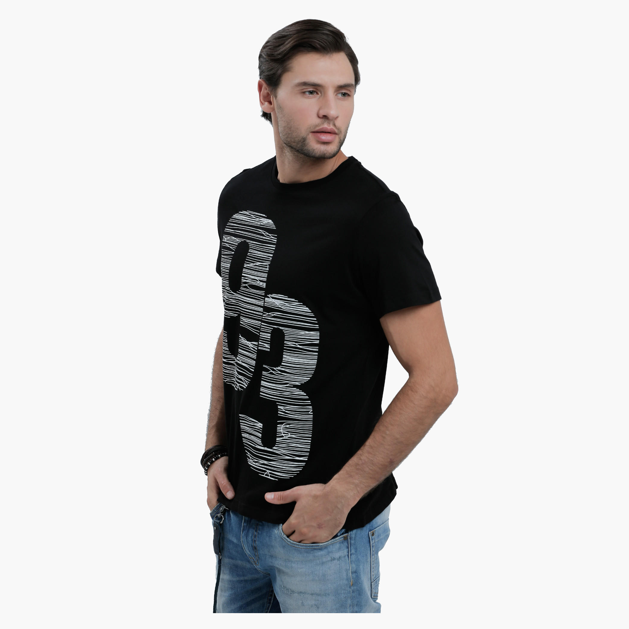 Graphic Print T-Shirt with Round Neck and Short Sleeves-men-clothing-tshirtsandpolos-tshirts-image-3