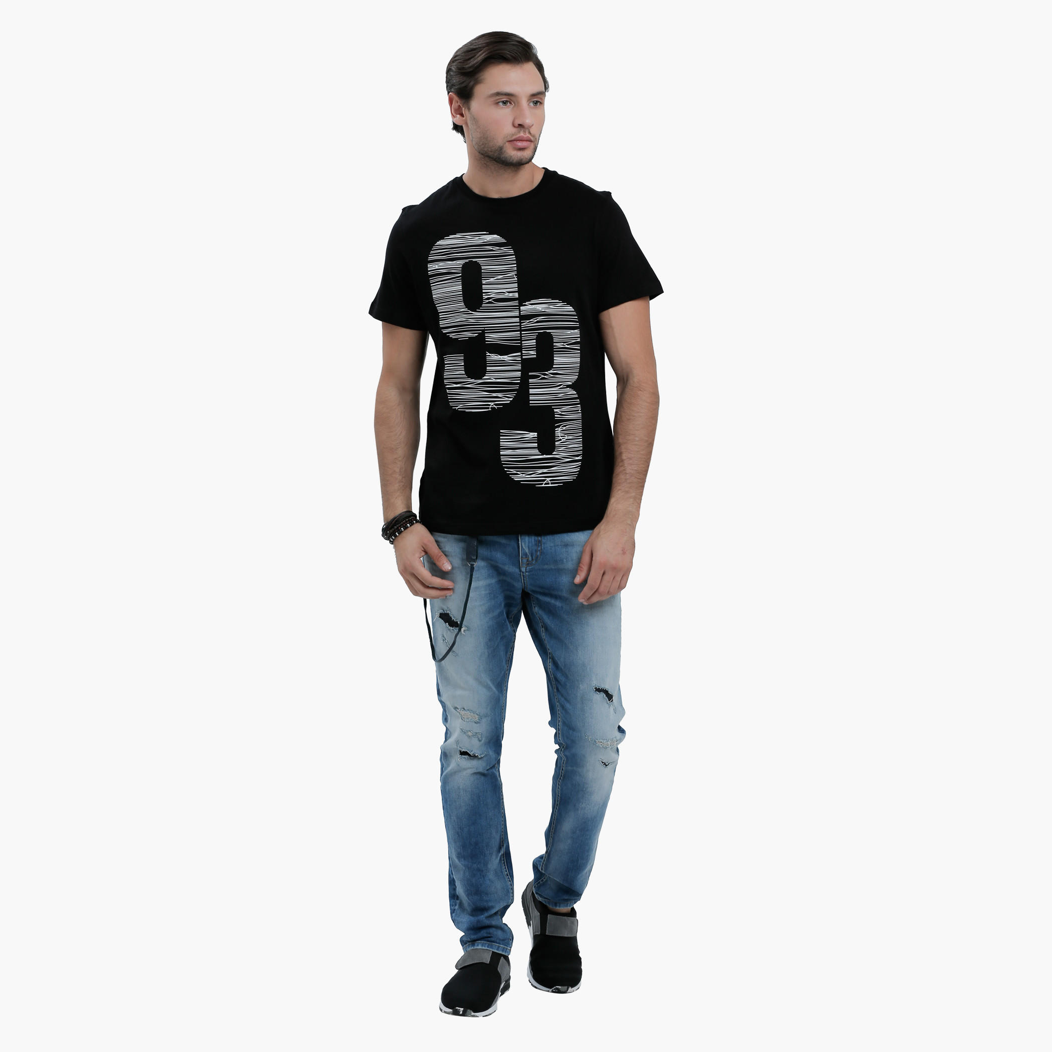 Graphic Print T-Shirt with Round Neck and Short Sleeves-men-clothing-tshirtsandpolos-tshirts-image-5