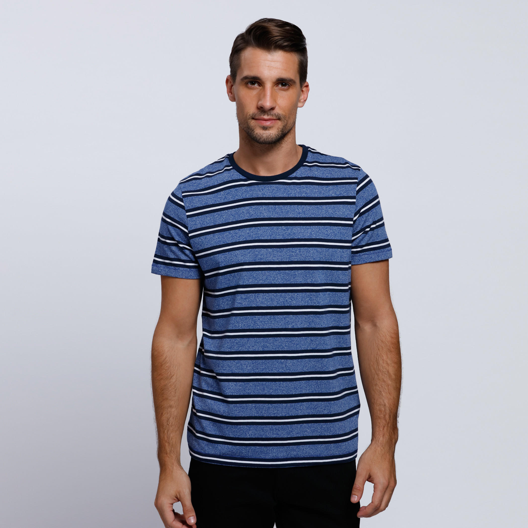 Printed Short Sleeves T-Shirt with Round Neckline-men-clothing-tshirtsandpolos-tshirts-image-1