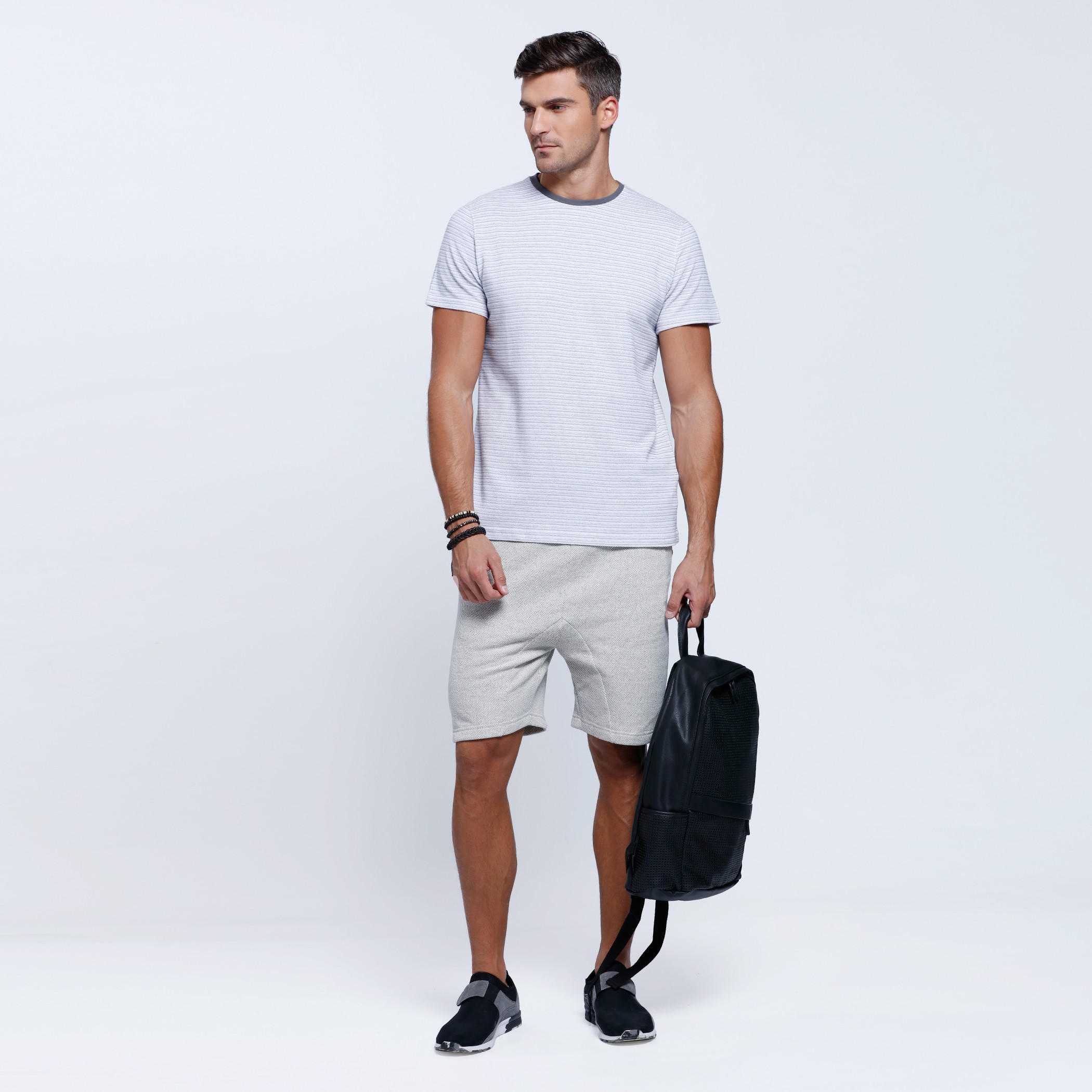 Striped Short Sleeves T-Shirt with Round Neckline-men-clothing-tshirtsandpolos-tshirts-image-5