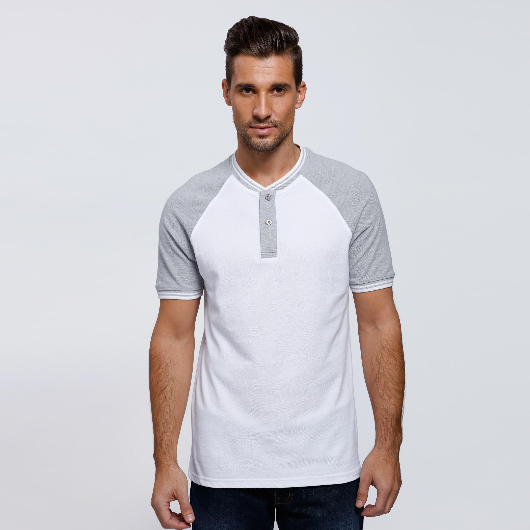 Henley Neck T-Shirt with Short Sleeves-men-clothing-tshirtsandpolos-tshirts-image-6