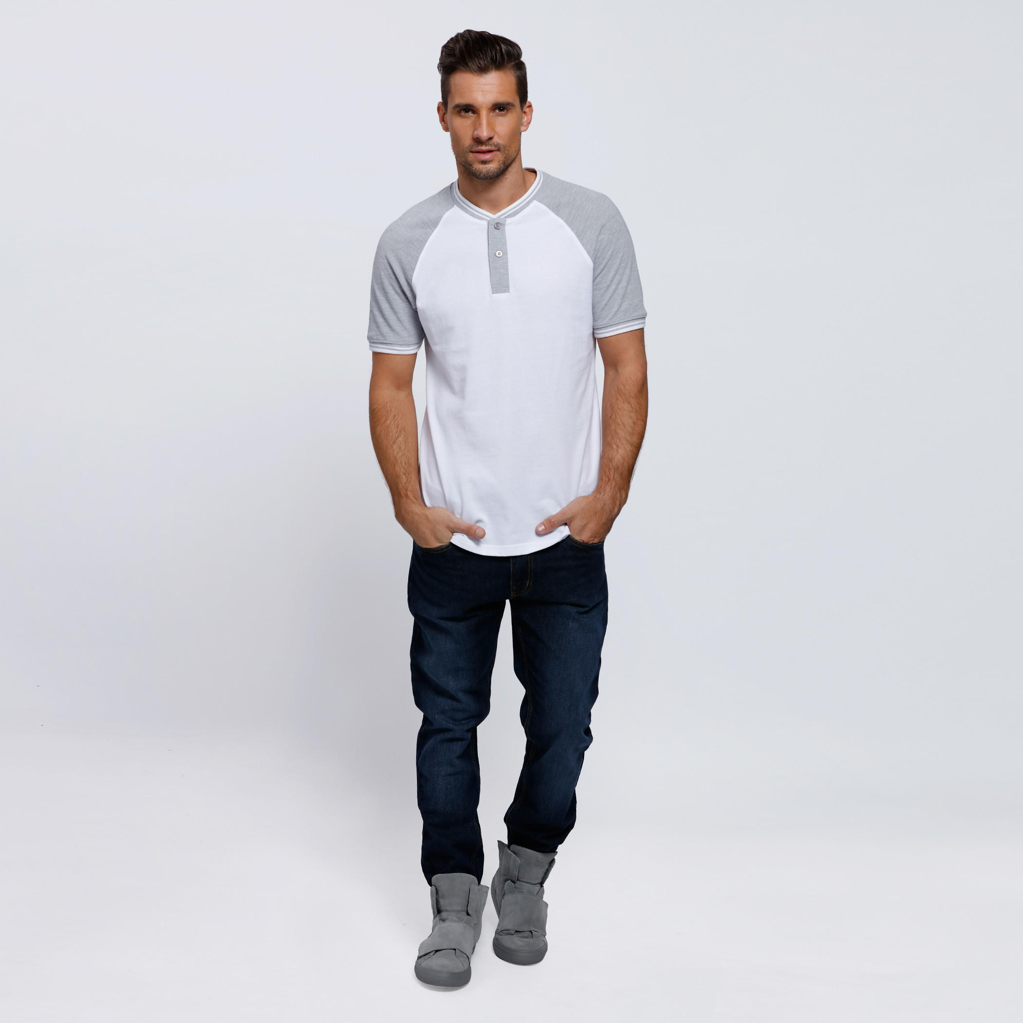 Henley Neck T-Shirt with Short Sleeves-men-clothing-tshirtsandpolos-tshirts-image-10