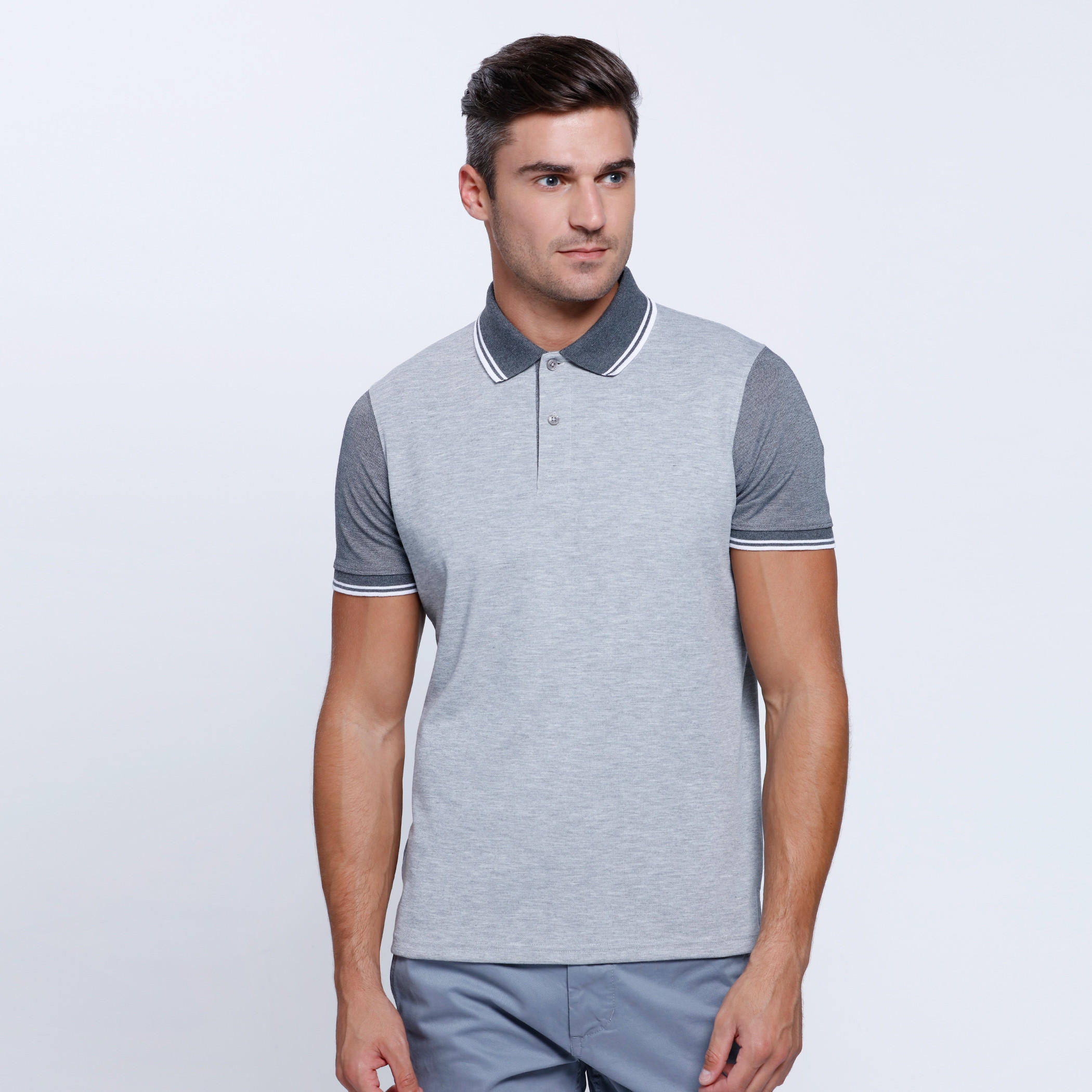 Short Sleeves T-Shirt with Polo Neckline-men-clothing-tshirtsandpolos-polos-image-5