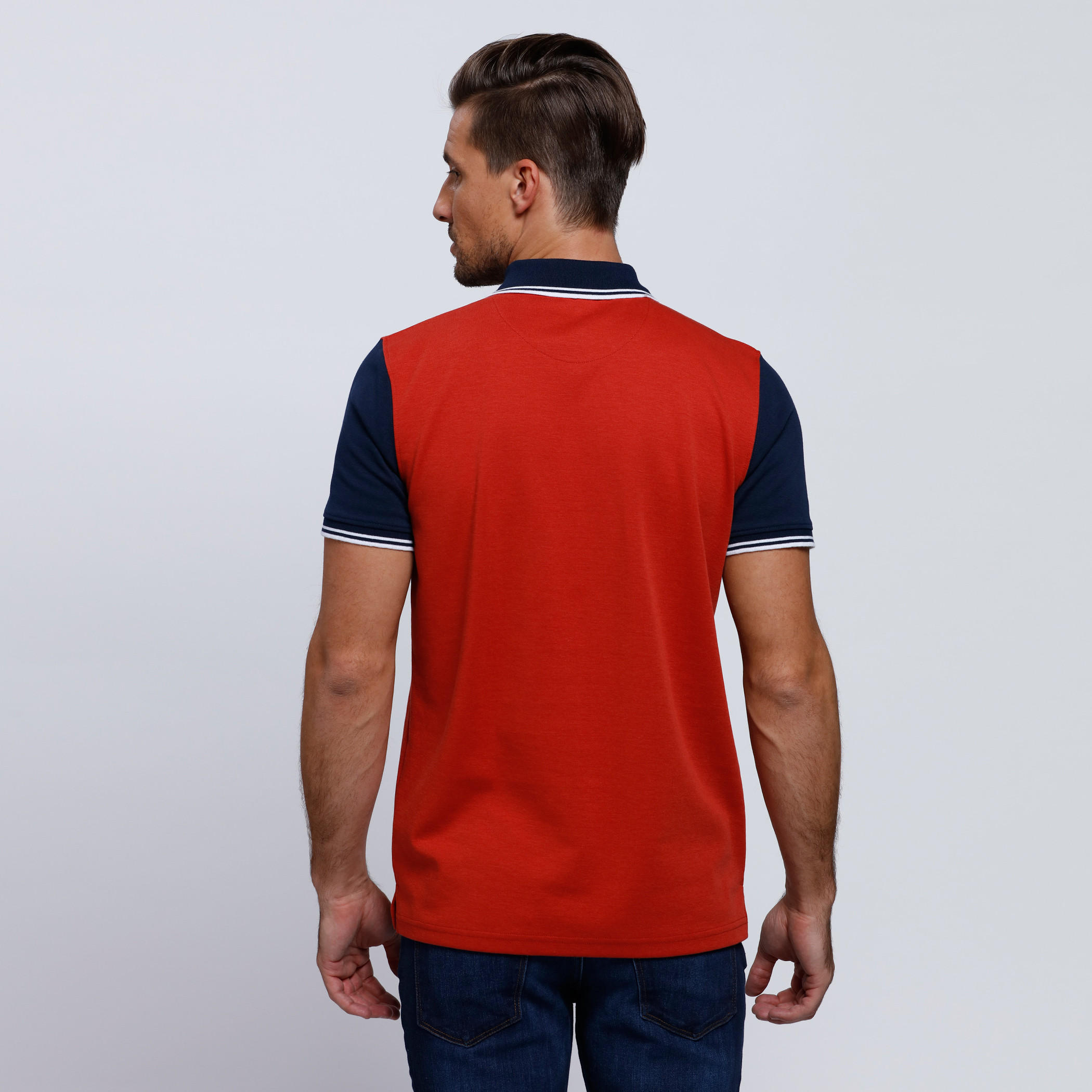 Polo Neck T-Shirt with Short Sleeves-men-clothing-tshirtsandpolos-polos-image-2
