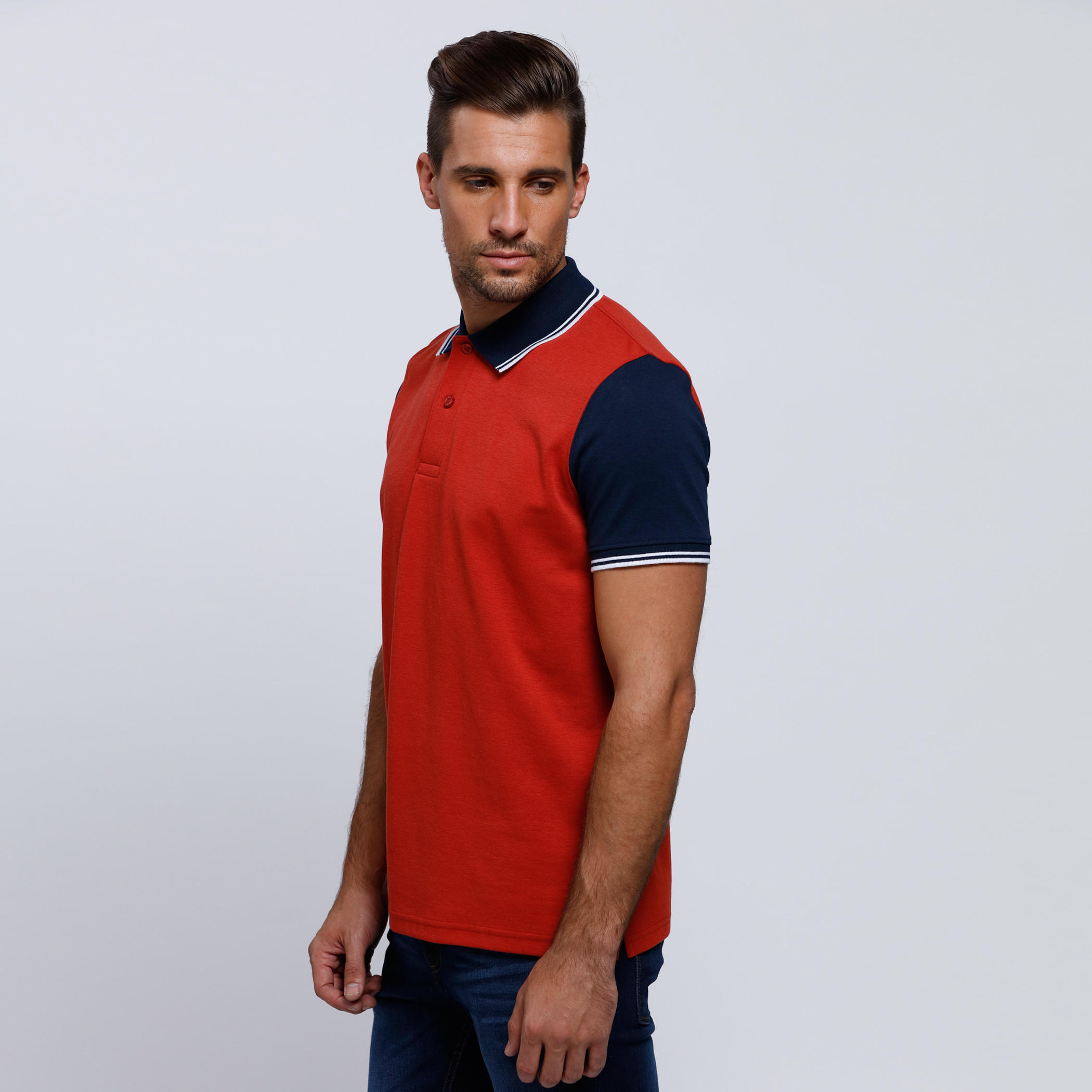 Polo Neck T-Shirt with Short Sleeves-men-clothing-tshirtsandpolos-polos-image-3