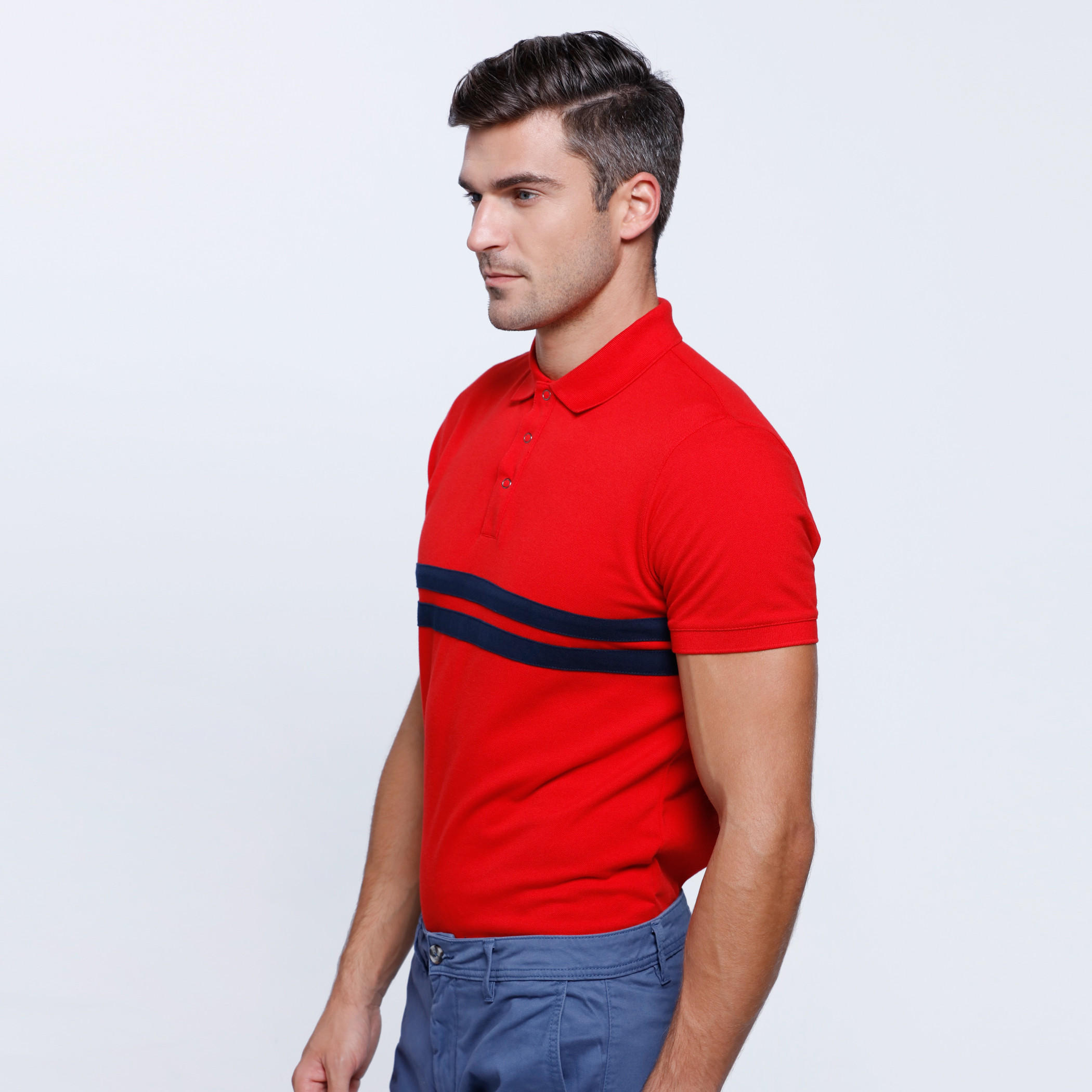 Polo Neck T-Shirt with Short Sleeves-men-clothing-tshirtsandpolos-polos-image-8