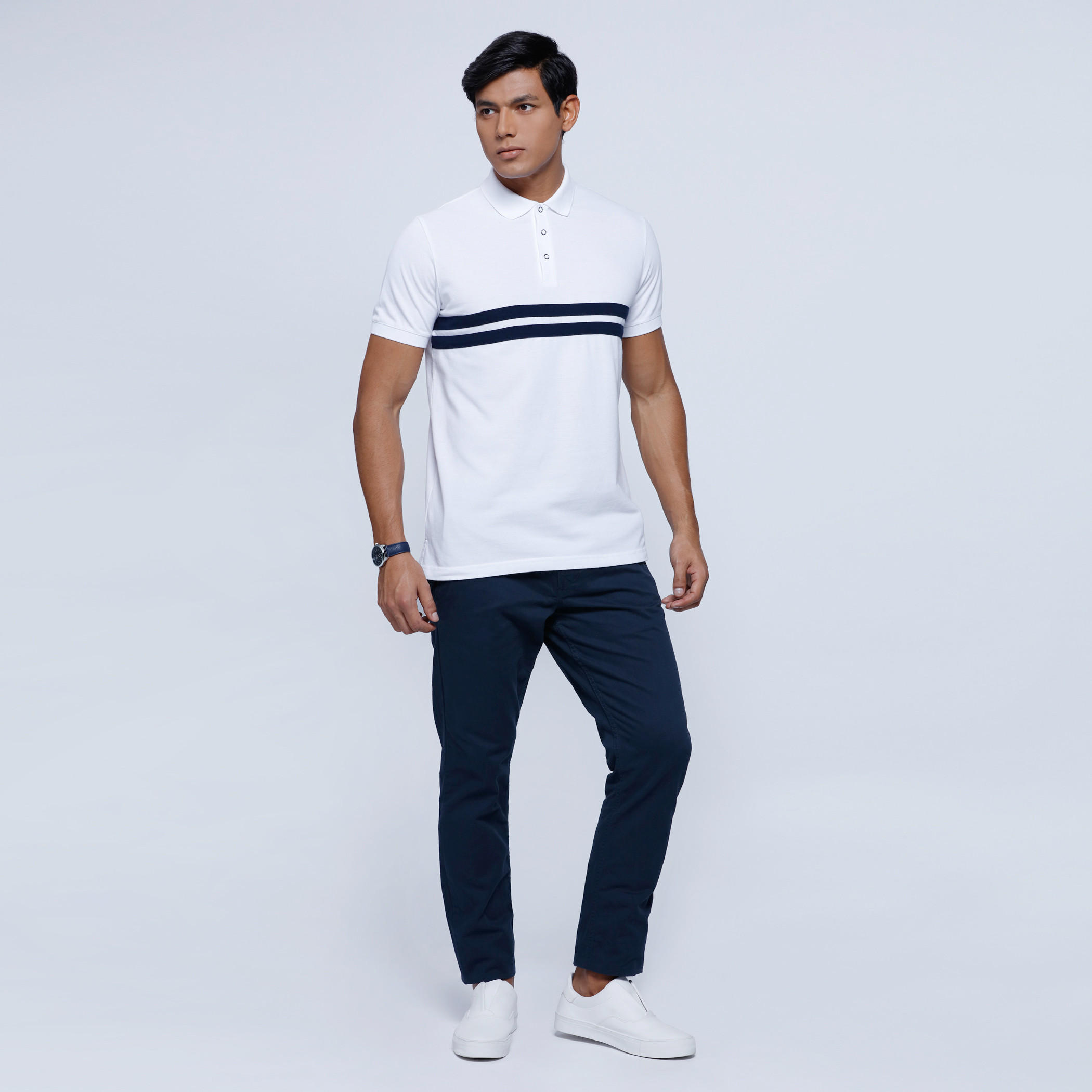 Polo Neck T-Shirt with Short Sleeves-men-clothing-tshirtsandpolos-polos-image-5