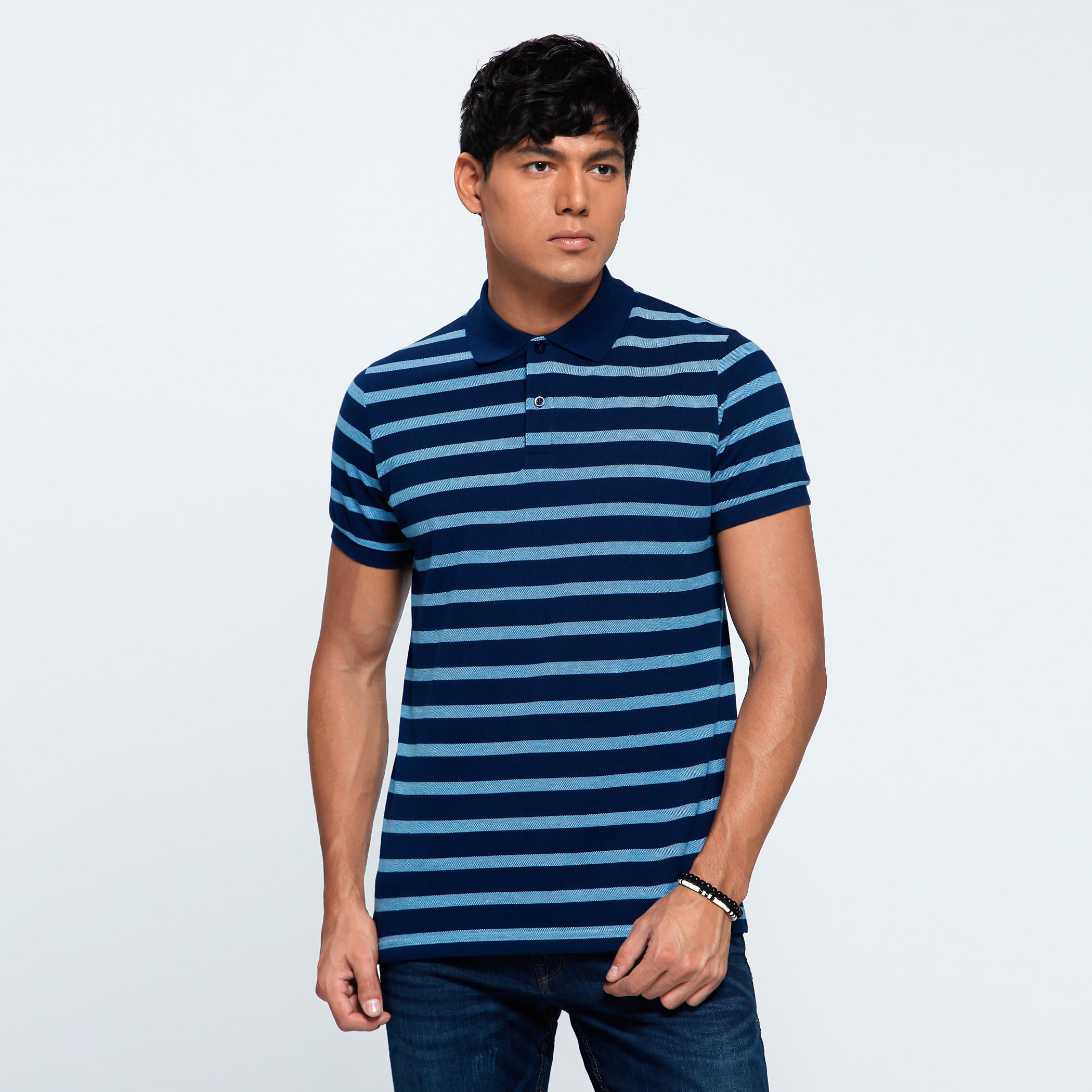 Printed T-Shirt with Polo Neck and Short Sleeves-men-clothing-tshirtsandpolos-polos-image-5
