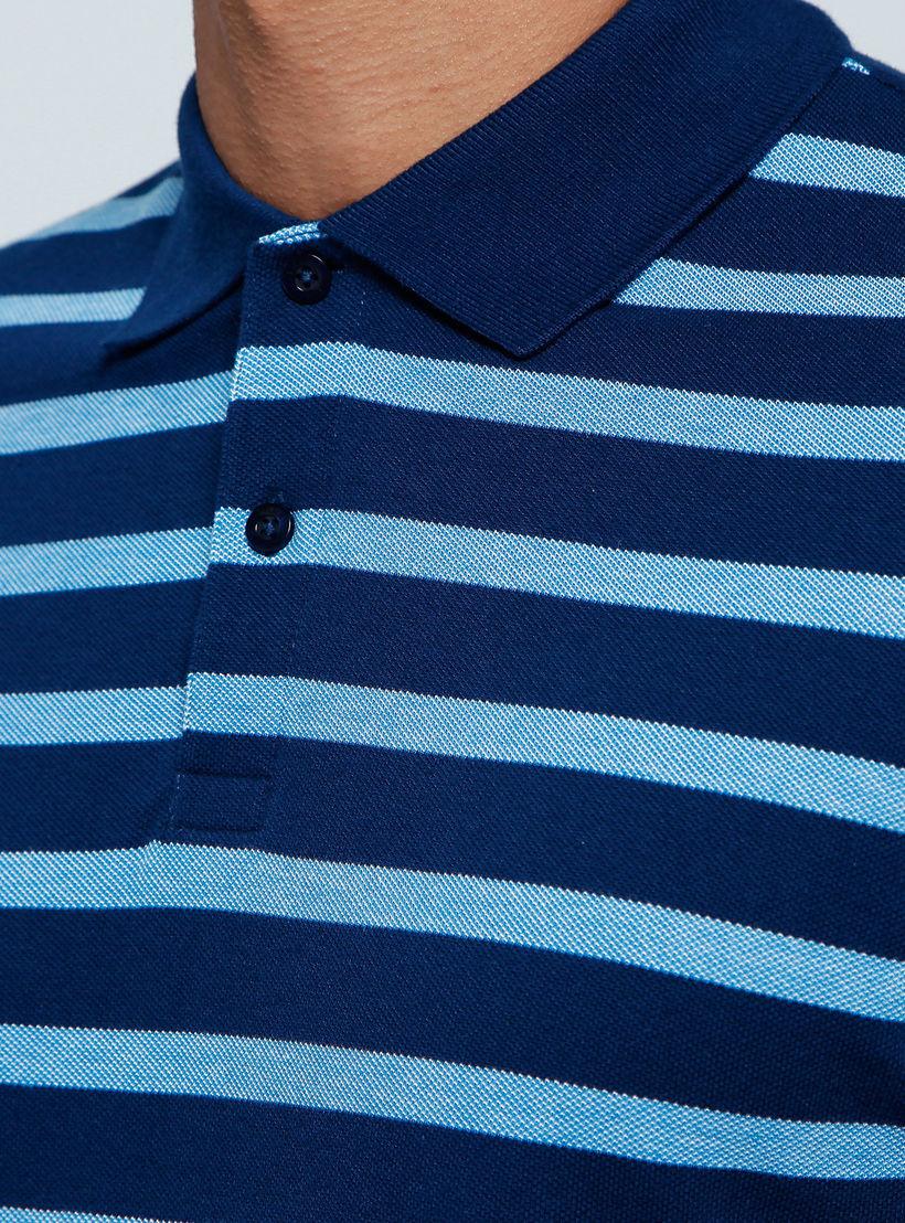 Printed T-Shirt with Polo Neck and Short Sleeves-men-clothing-tshirtsandpolos-polos-image-2