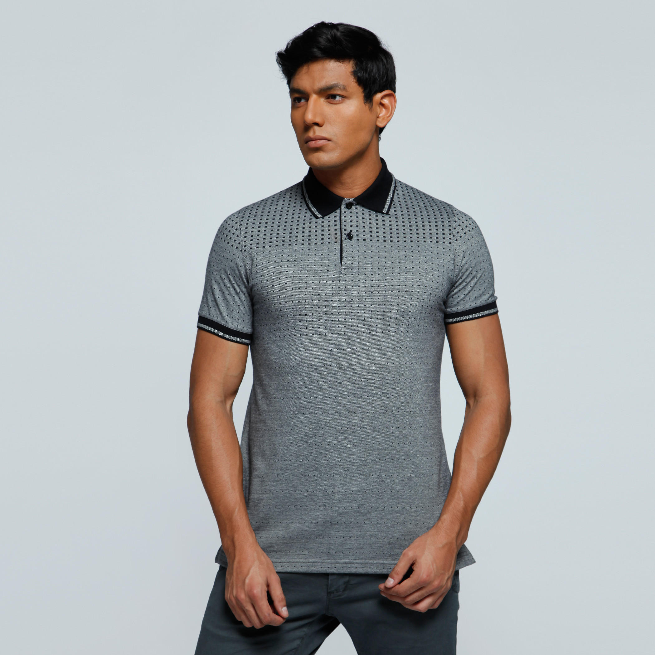Printed T-Shirt with Short Sleeves-men-clothing-tshirtsandpolos-polos-image-1