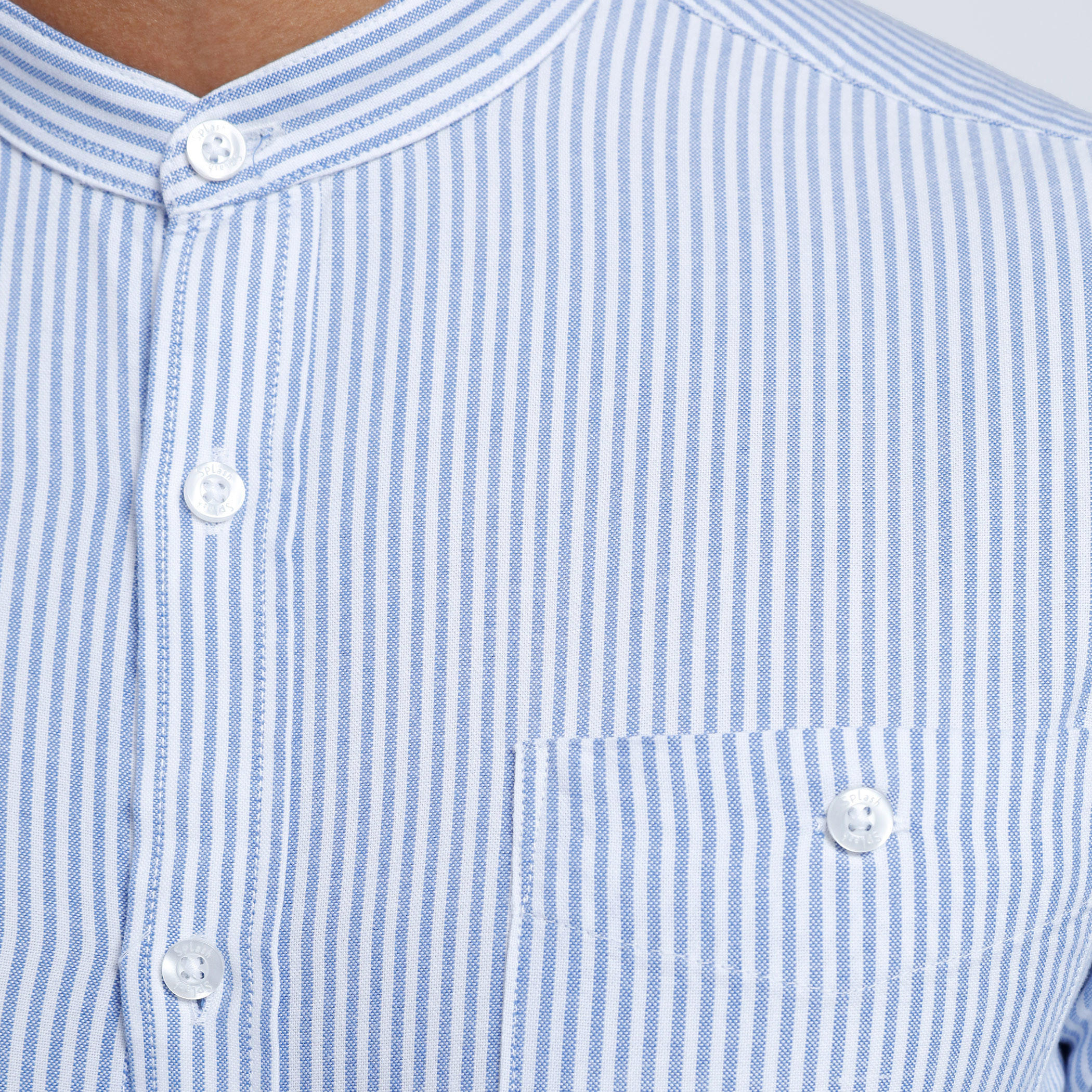 Striped Shirt with Mandarin Collar and Long Sleeves-men-clothing-shirts-image-4