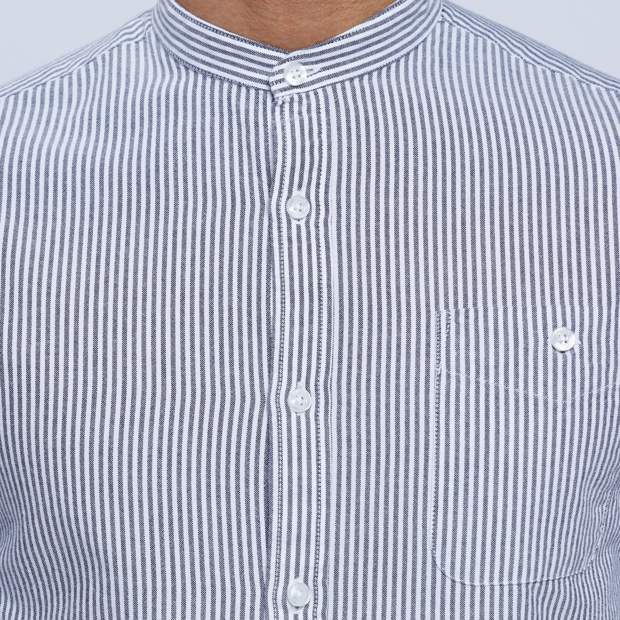 Striped Shirt with Mandarin Collar and Long Sleeves-men-clothing-shirts-image-9