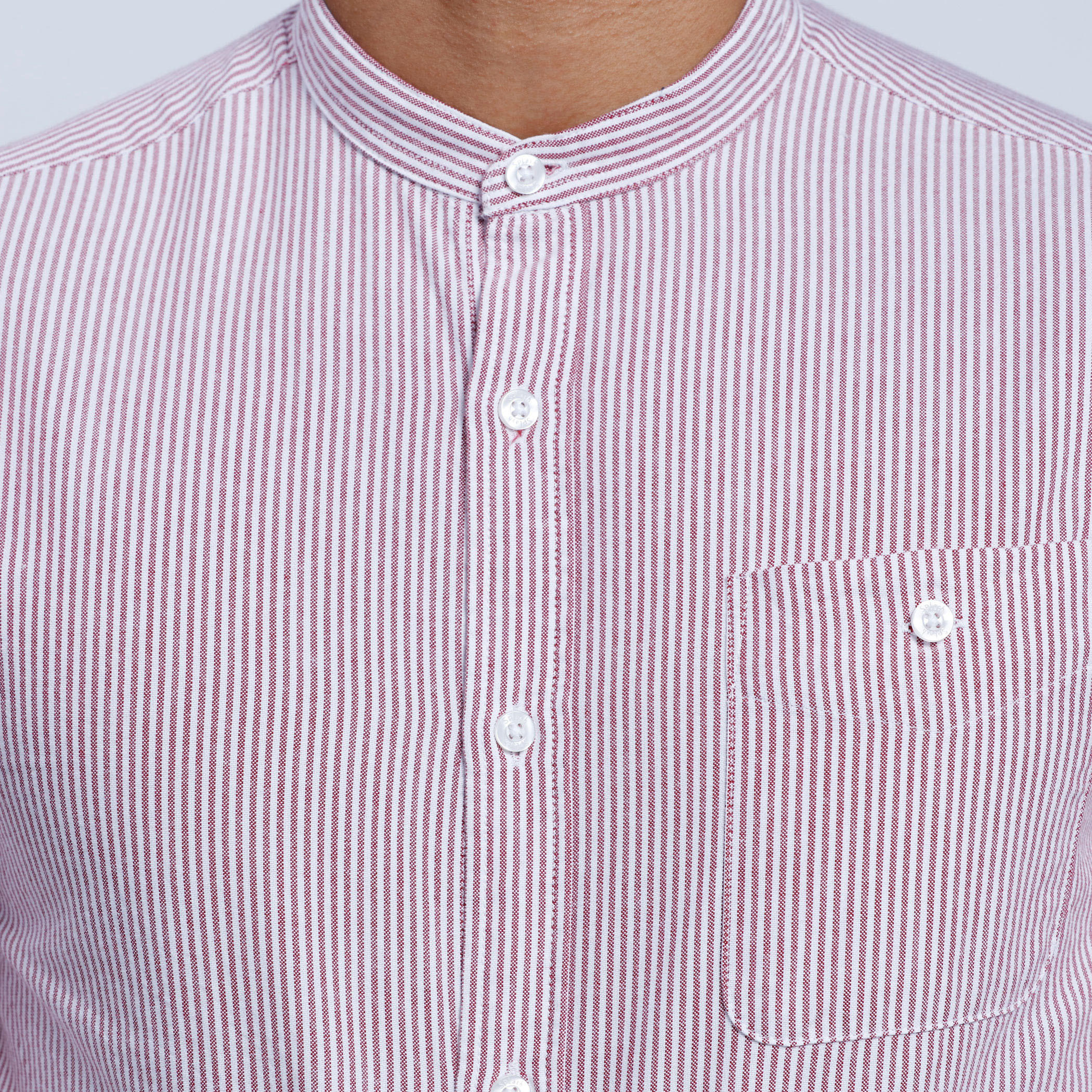 Striped Shirt with Mandarin Collar and Long Sleeves-men-clothing-shirts-image-14