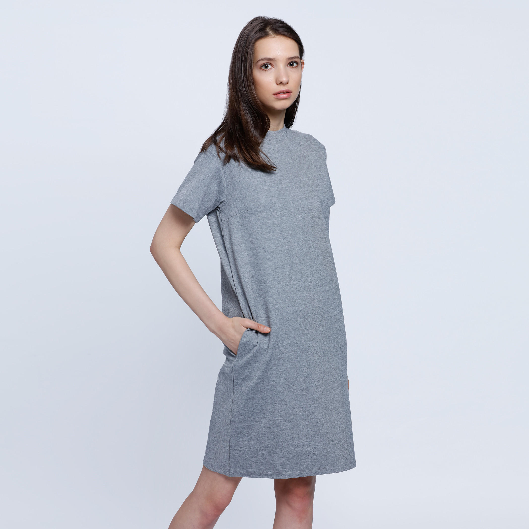 Crew Neck Dress with Short Sleeves-women-clothing-dresses-image-5