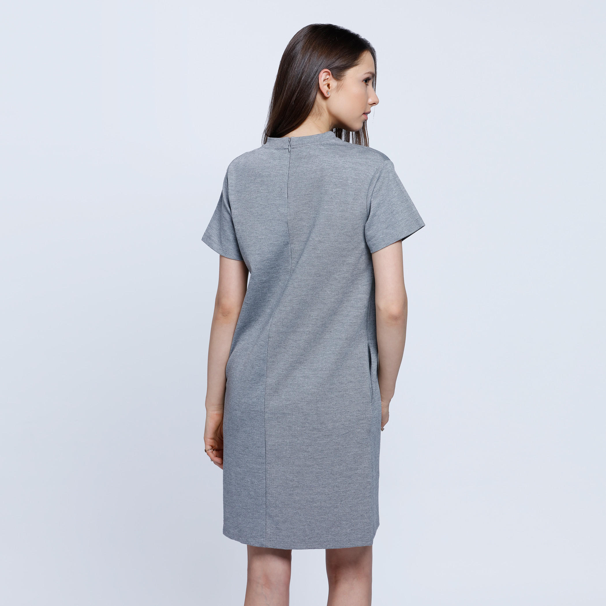 Crew Neck Dress with Short Sleeves-women-clothing-dresses-image-4
