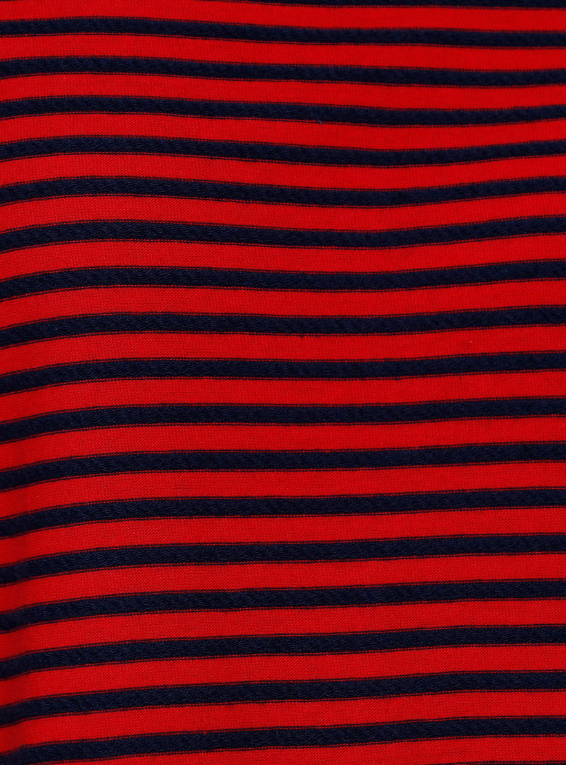 Striped Dress with Boat Neck and Short Sleeves-women-clothing-dresses-image-4