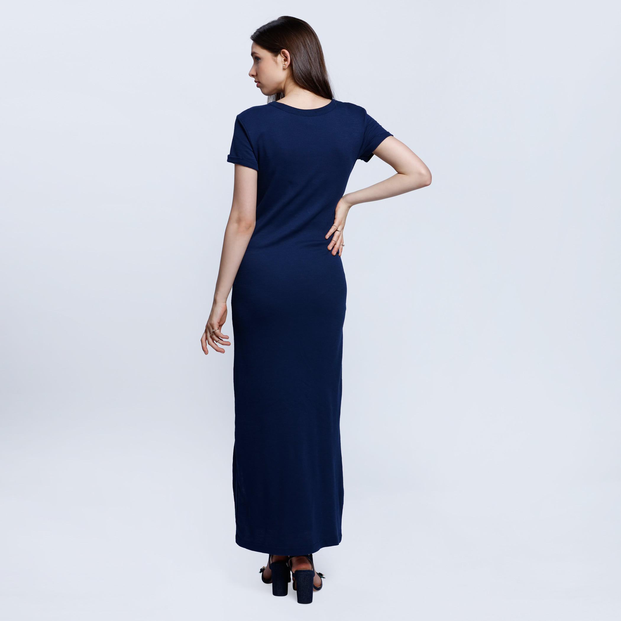 Knit Dress with Slit-women-clothing-dresses-image-2