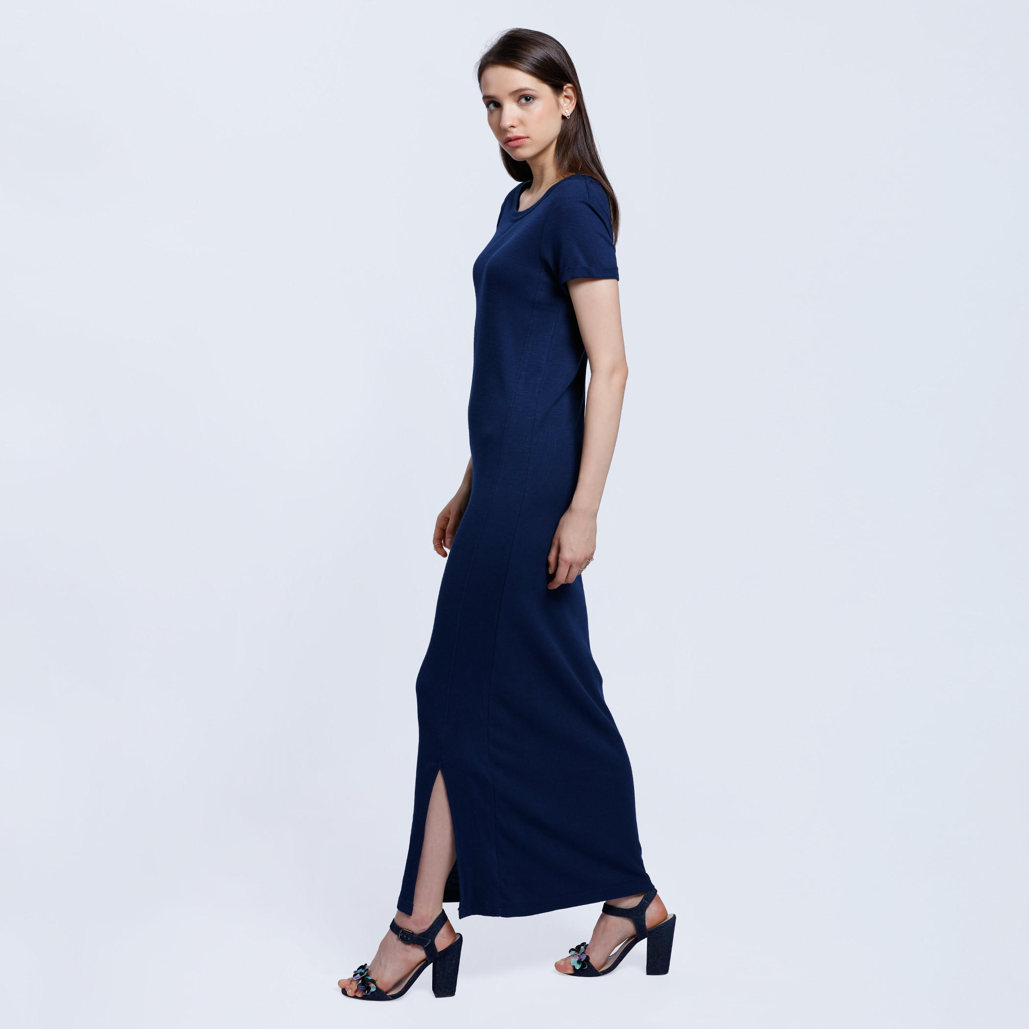 Knit Dress with Slit-women-clothing-dresses-image-3