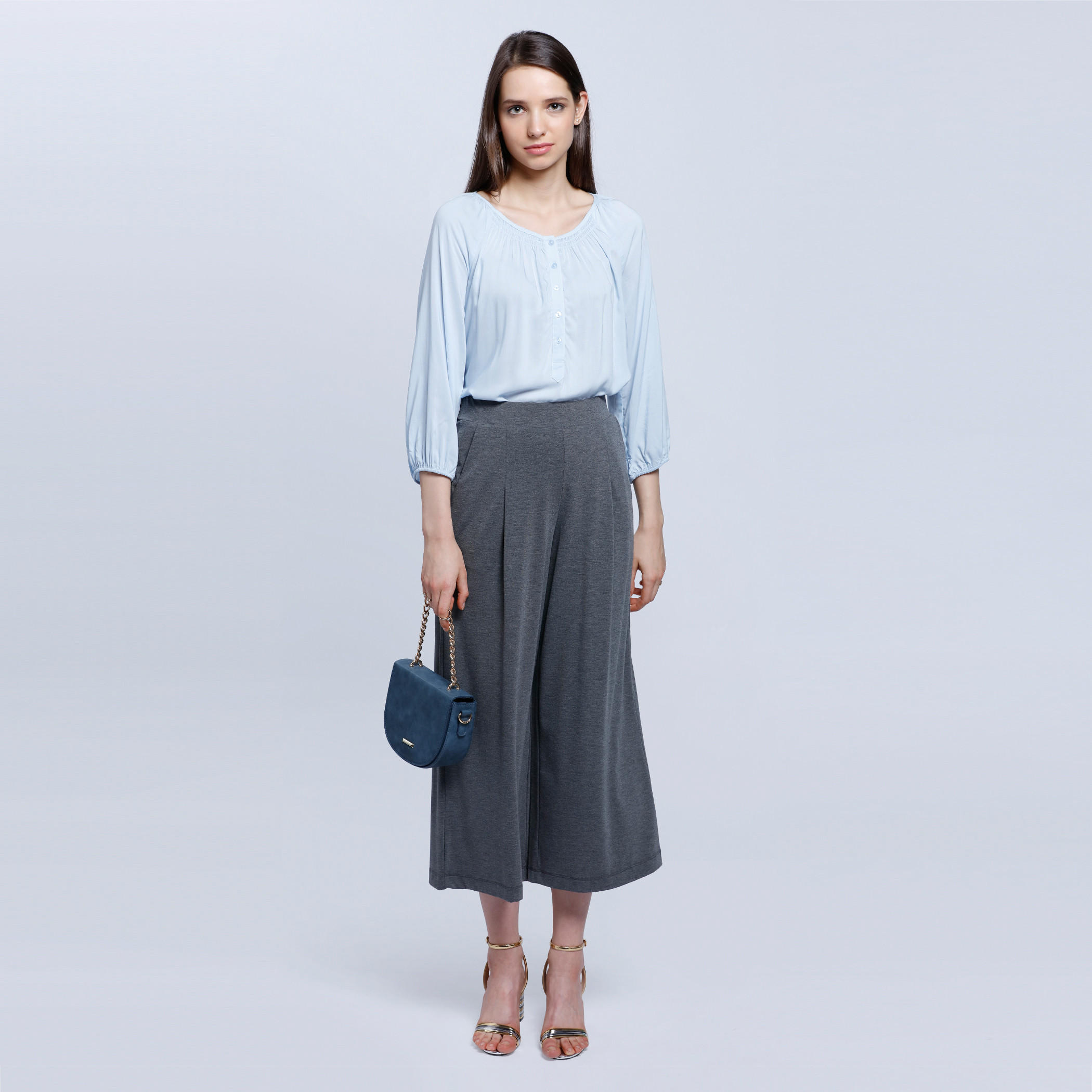 Woven Top with Henley Neck-women-clothing-shirtsandblouses-blouses-image-5