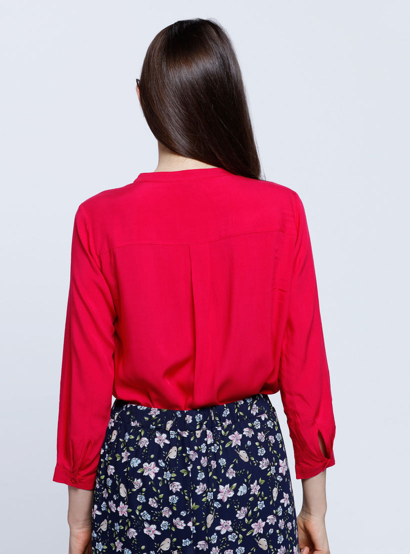 Woven Solid Top-women-clothing-shirtsandblouses-blouses-image-4