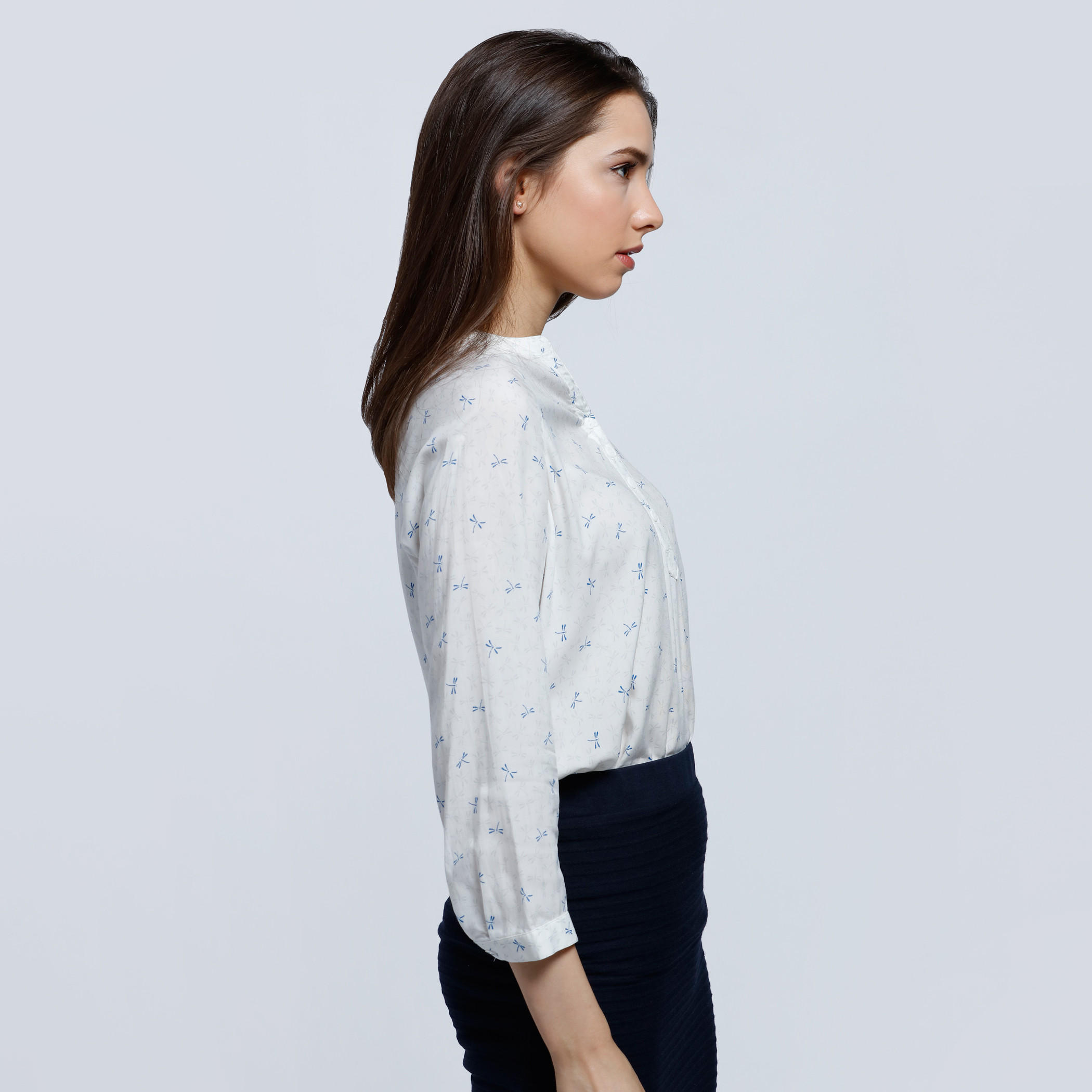 Printed Top with Mandarin Collar and Long Sleeves-women-clothing-shirtsandblouses-blouses-image-3