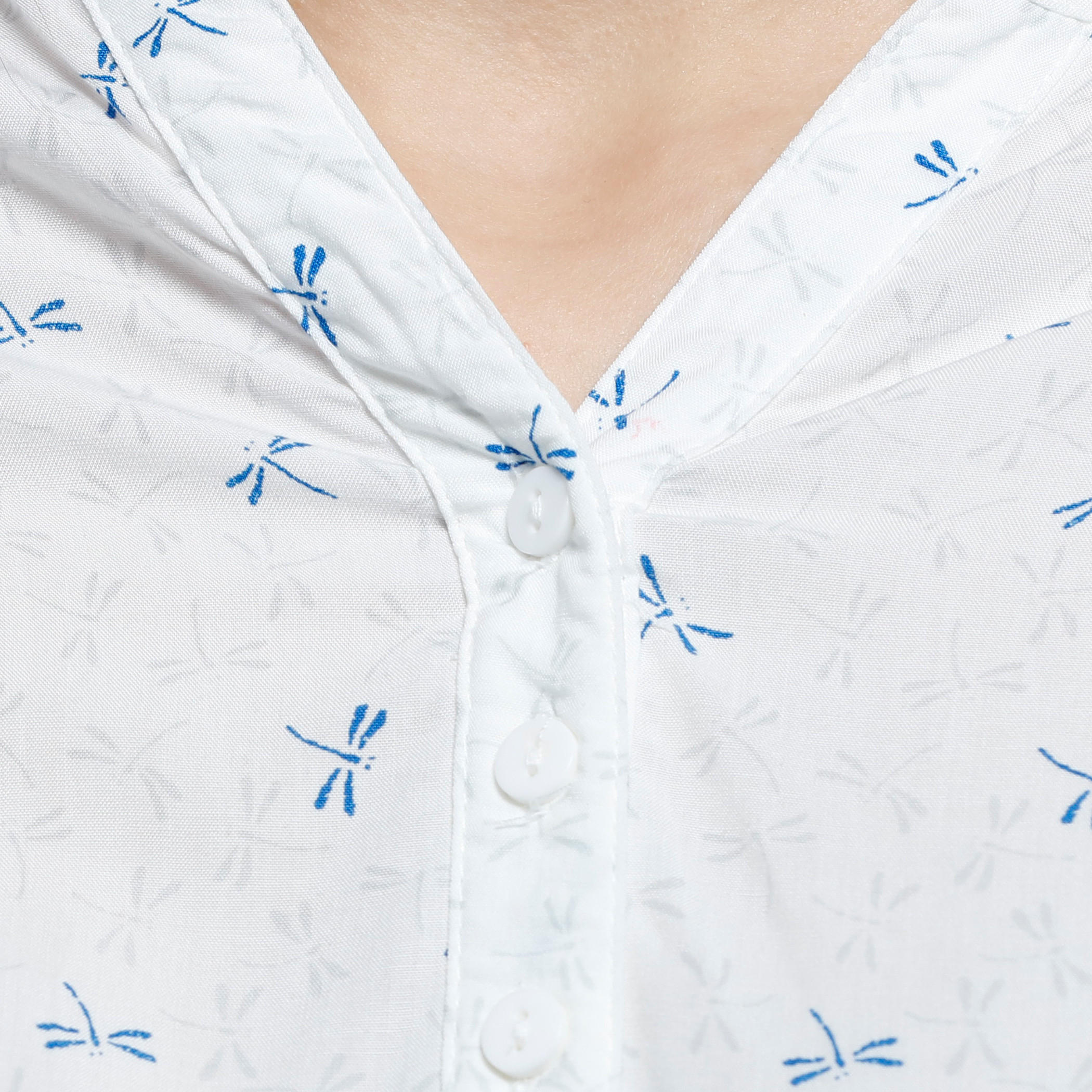 Printed Top with Mandarin Collar and Long Sleeves-women-clothing-shirtsandblouses-blouses-image-4