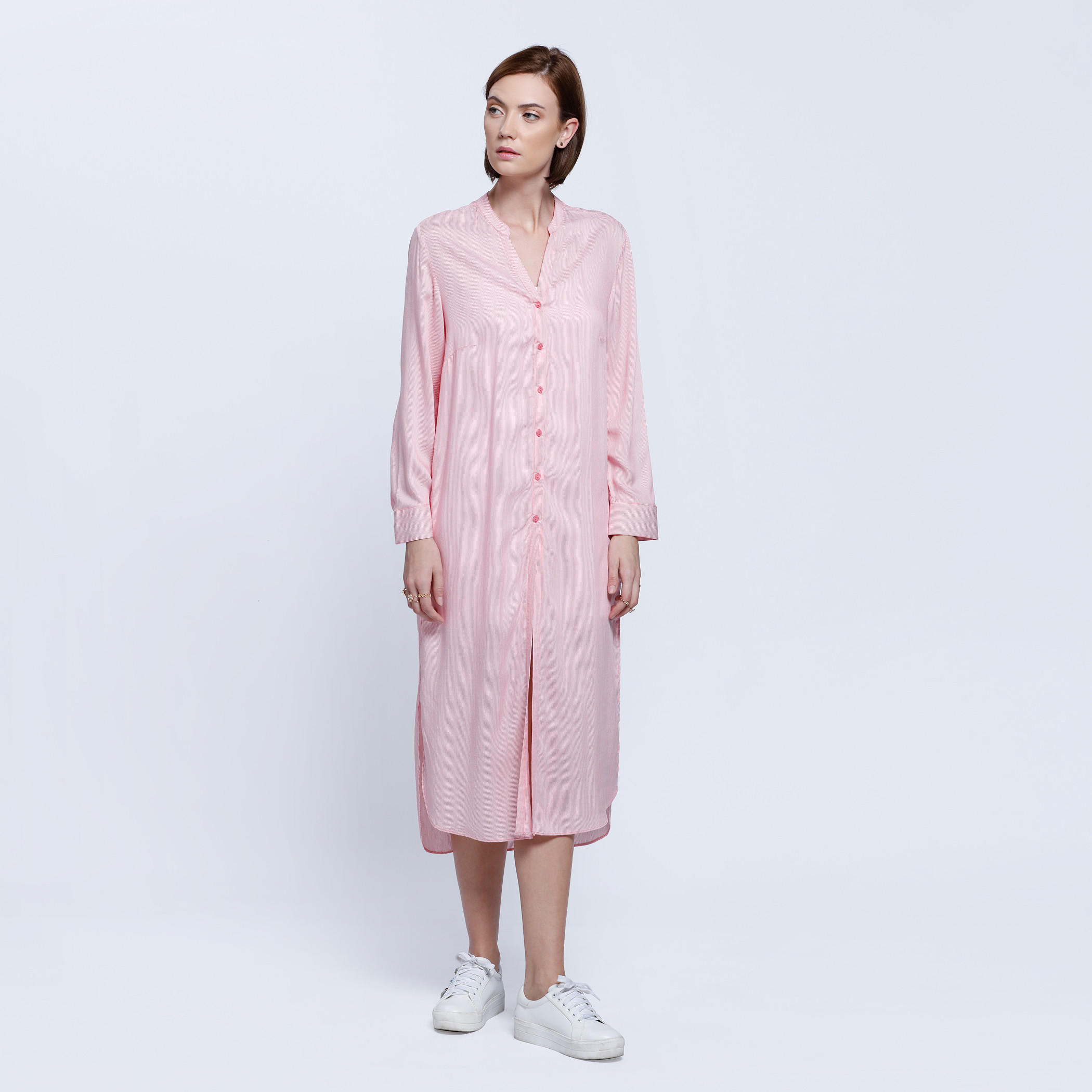 Long Top with Button Placket and Long Sleeves-women-clothing-tshirts-image-5