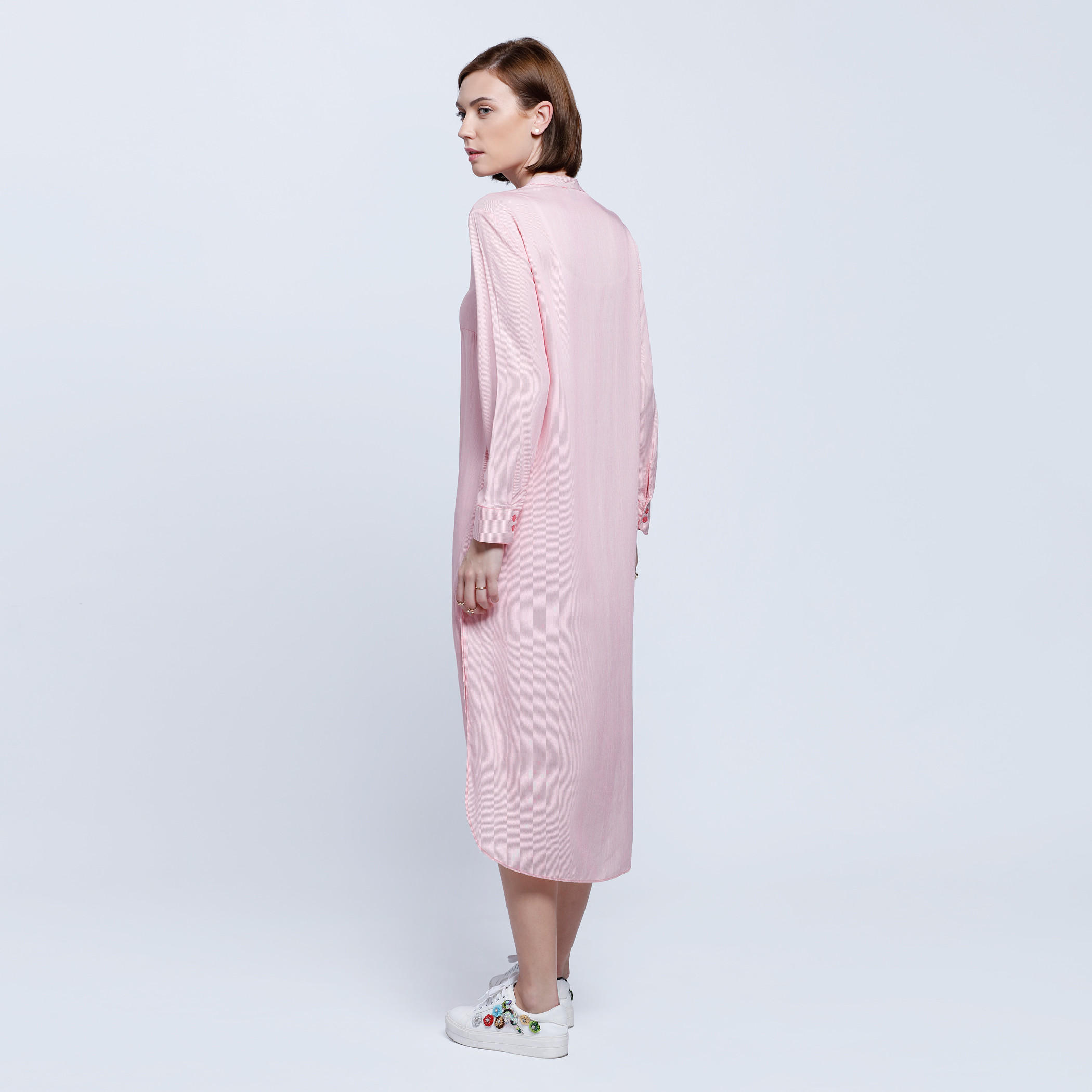 Long Top with Button Placket and Long Sleeves-women-clothing-tshirts-image-2