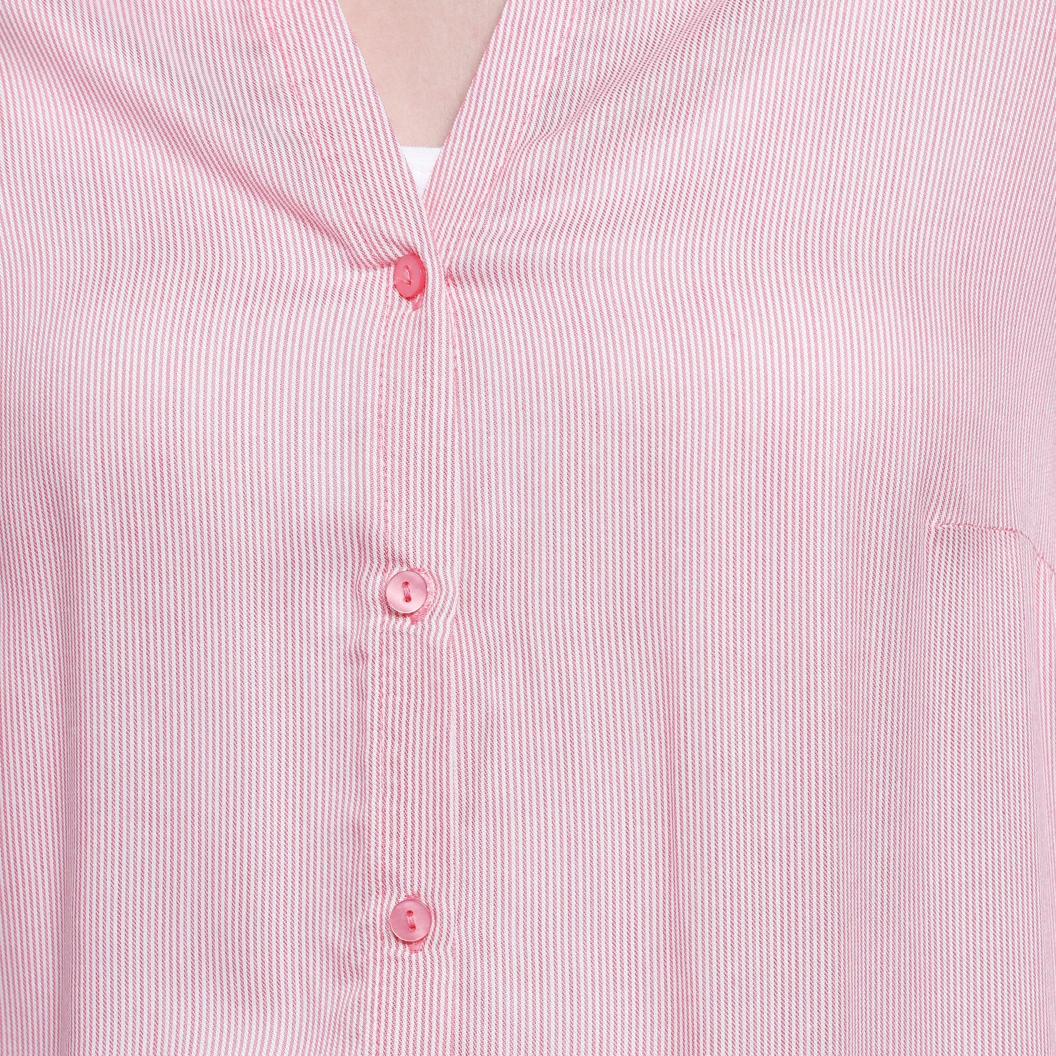 Long Top with Button Placket and Long Sleeves-women-clothing-tshirts-image-2