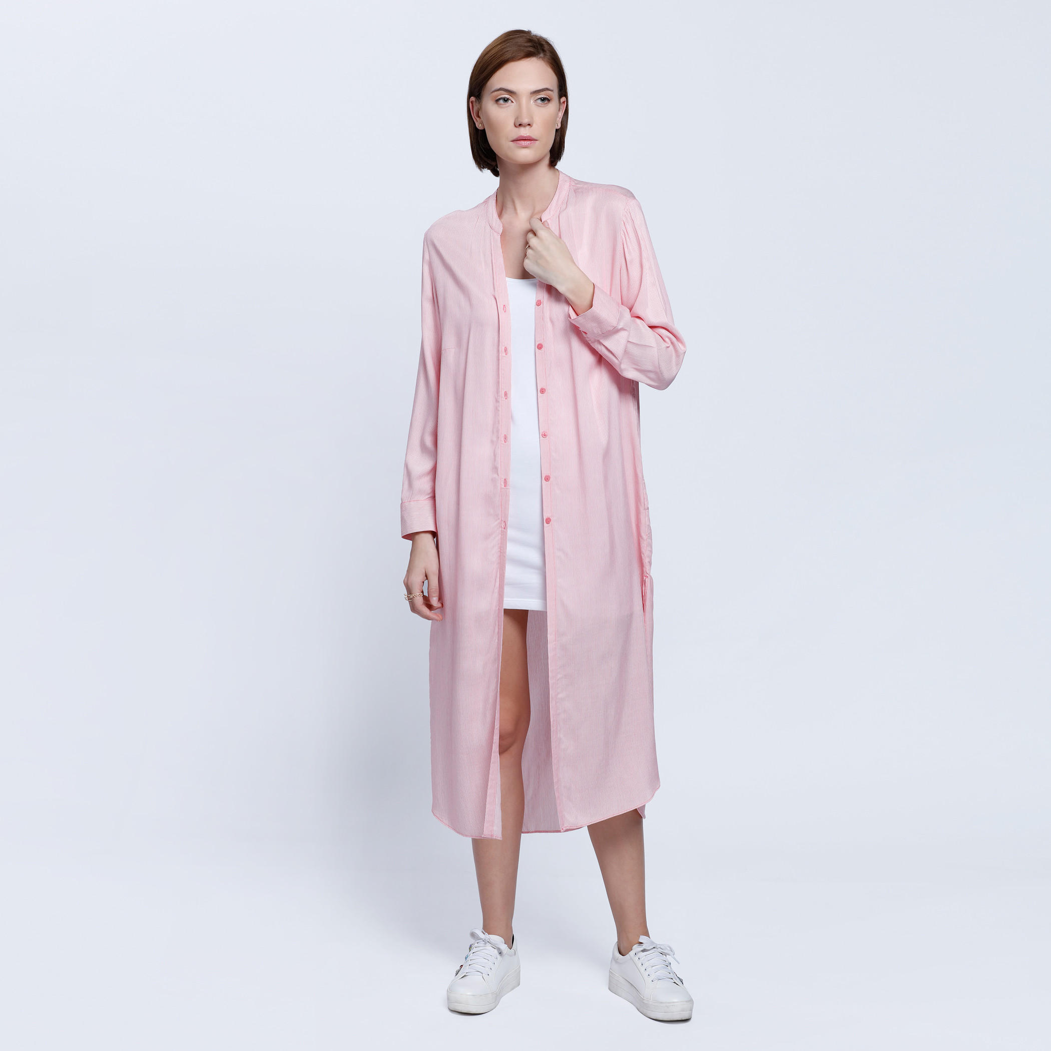 Long Top with Button Placket and Long Sleeves-women-clothing-tshirts-image-5