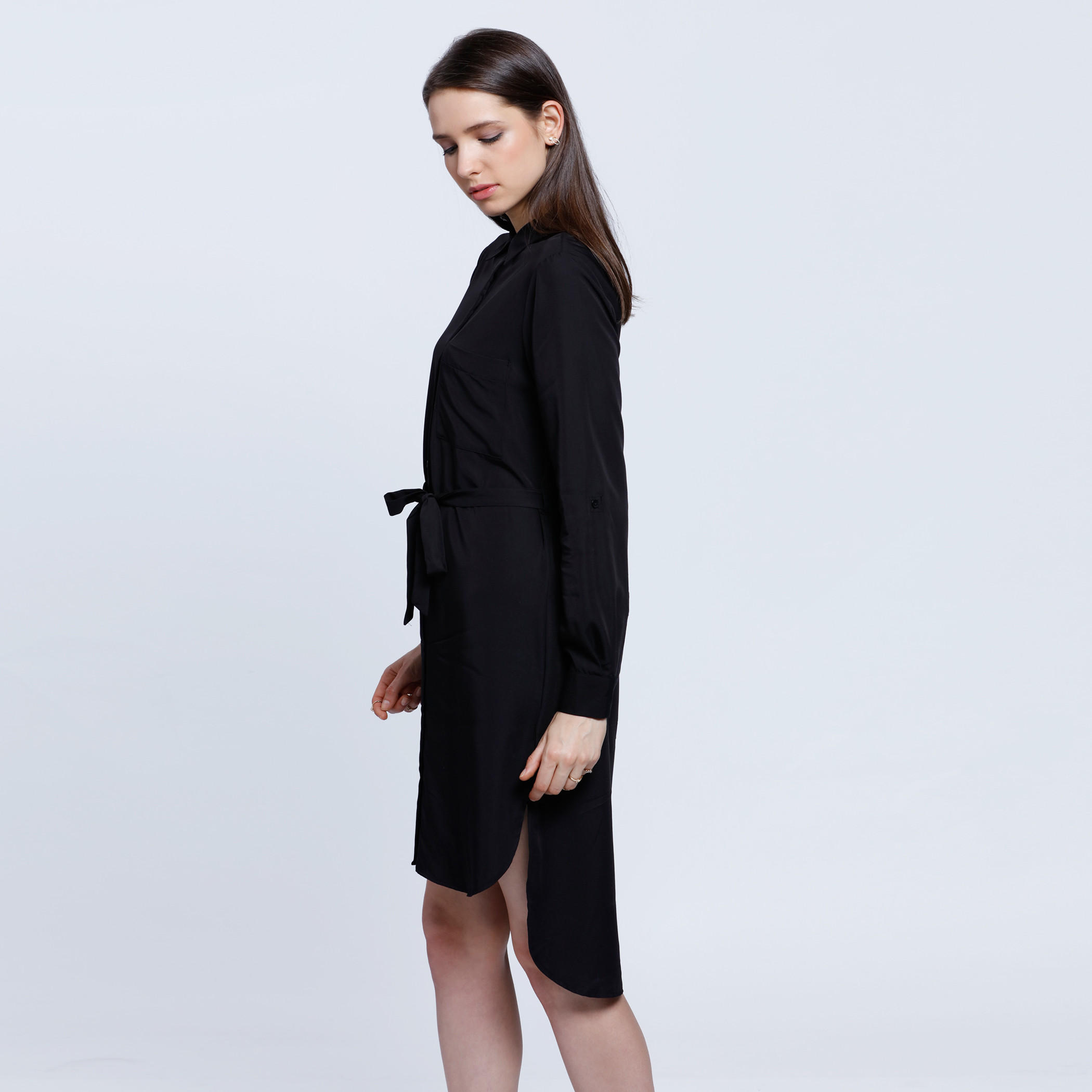 Woven Tunic Top with Long Sleeves-women-clothing-shirtsandblouses-blouses-image-3