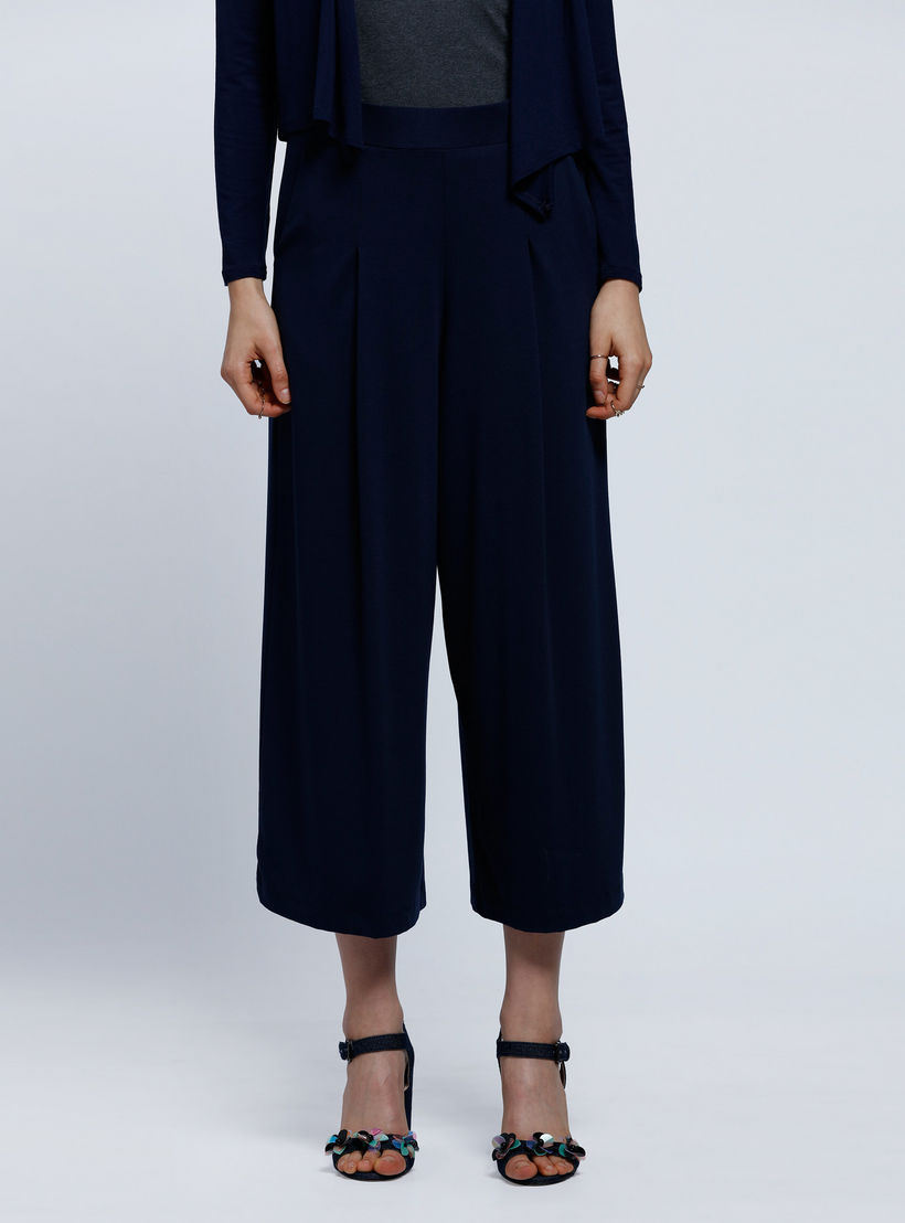 Textured Palazzo Pants with Pockets-women-clothing-bottoms-trousers-image-1
