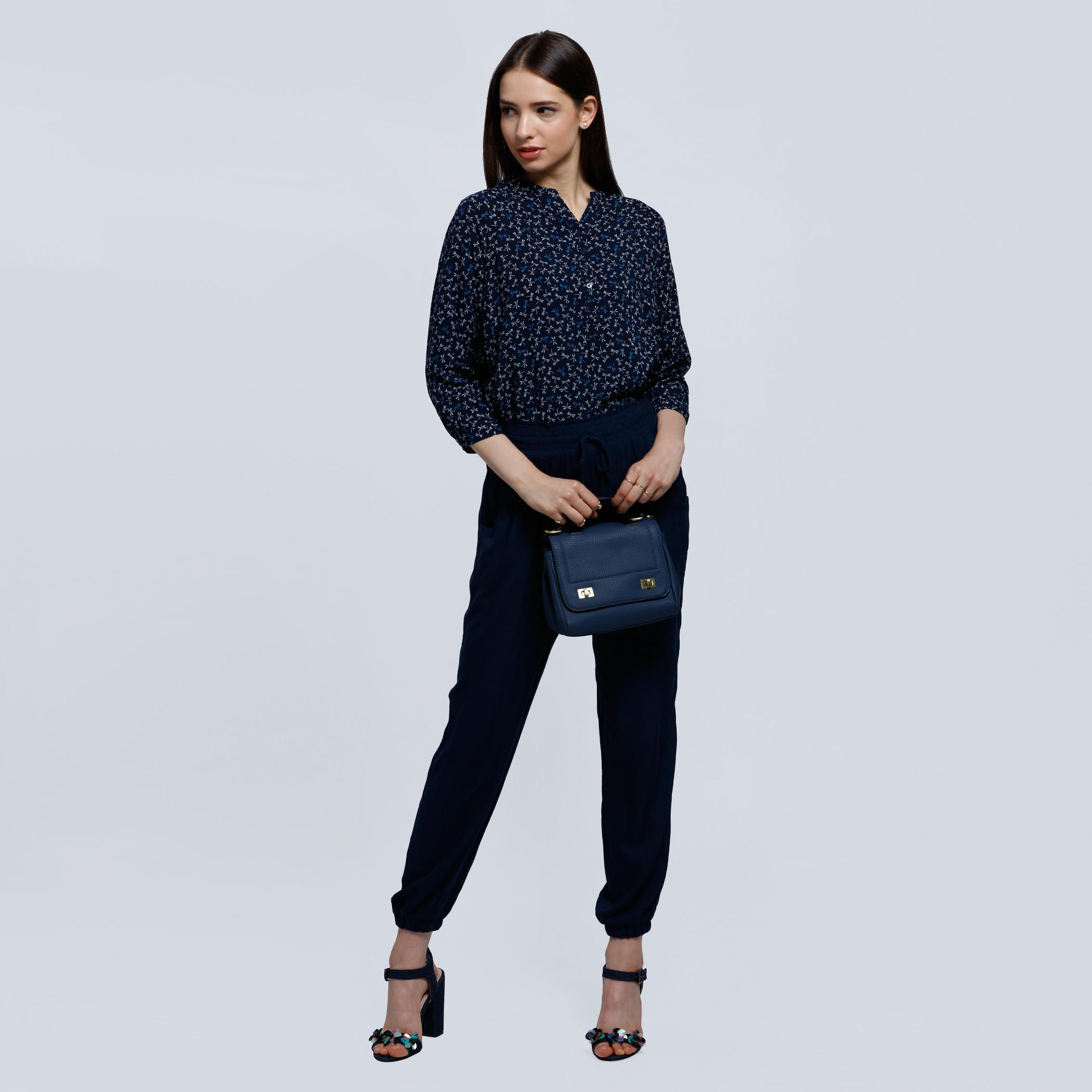 Woven Harem Pants with Elasticised Cuffs-women-clothing-bottoms-trousers-image-5