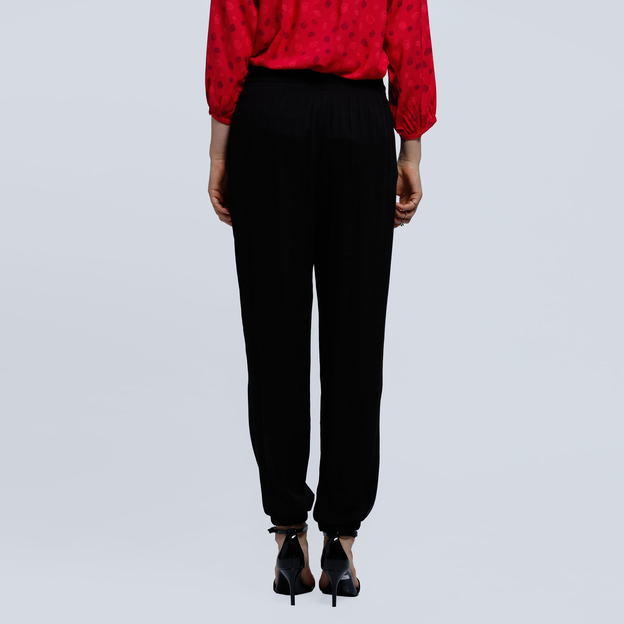 Woven Harem Pants with Elasticised Cuffs-women-clothing-bottoms-trousers-image-7