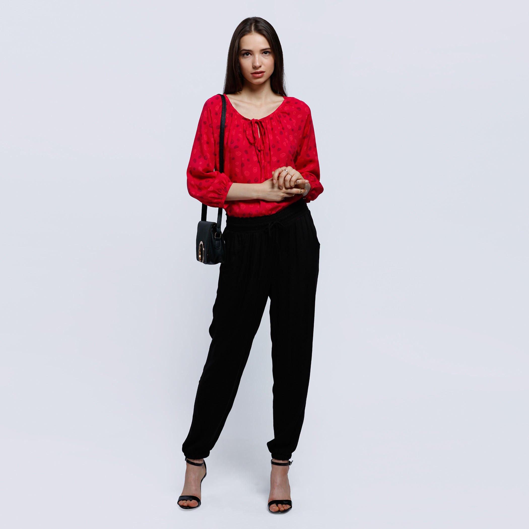 Woven Harem Pants with Elasticised Cuffs-women-clothing-bottoms-trousers-image-10