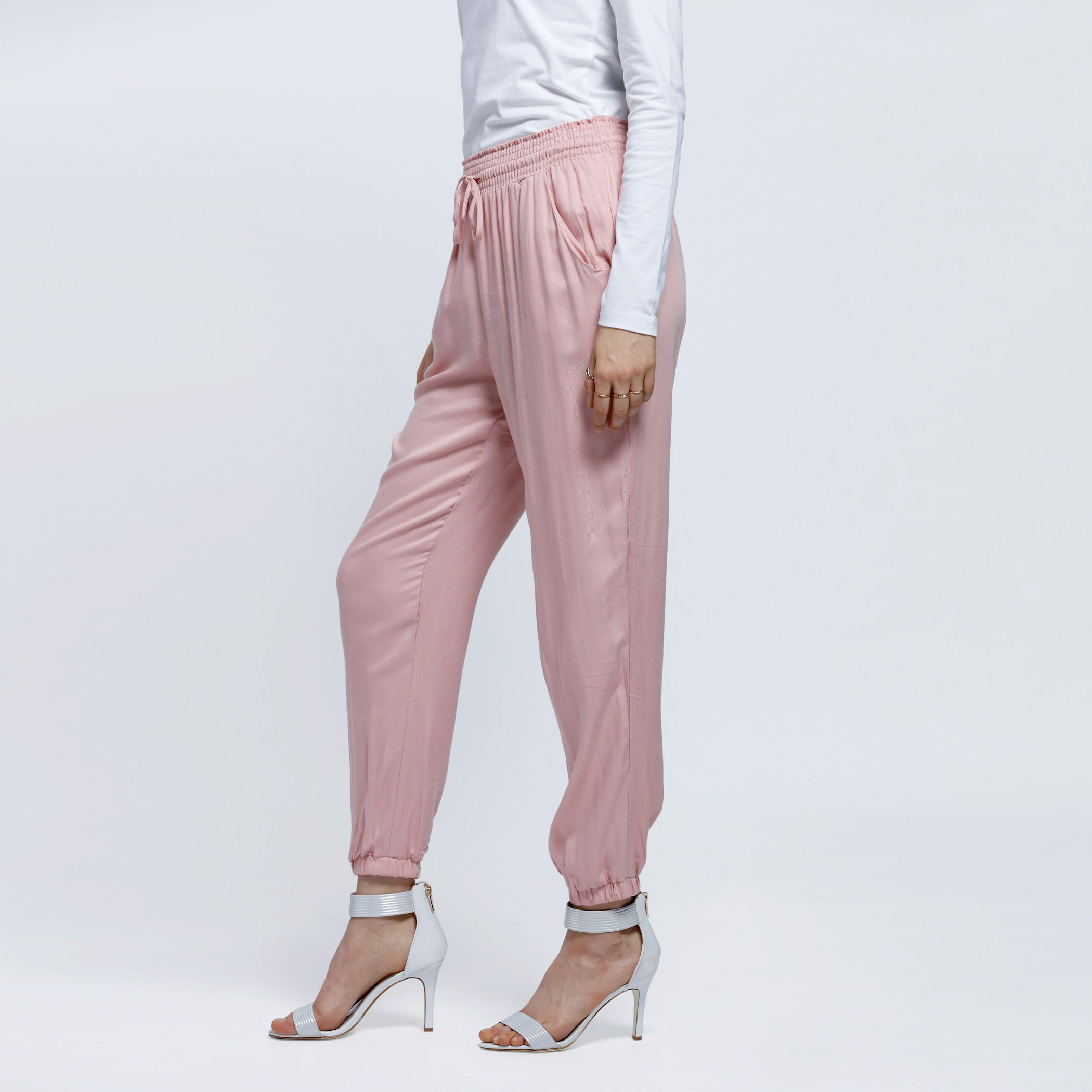 Woven Harem Pants with Elasticised Cuffs-women-clothing-bottoms-trousers-image-13