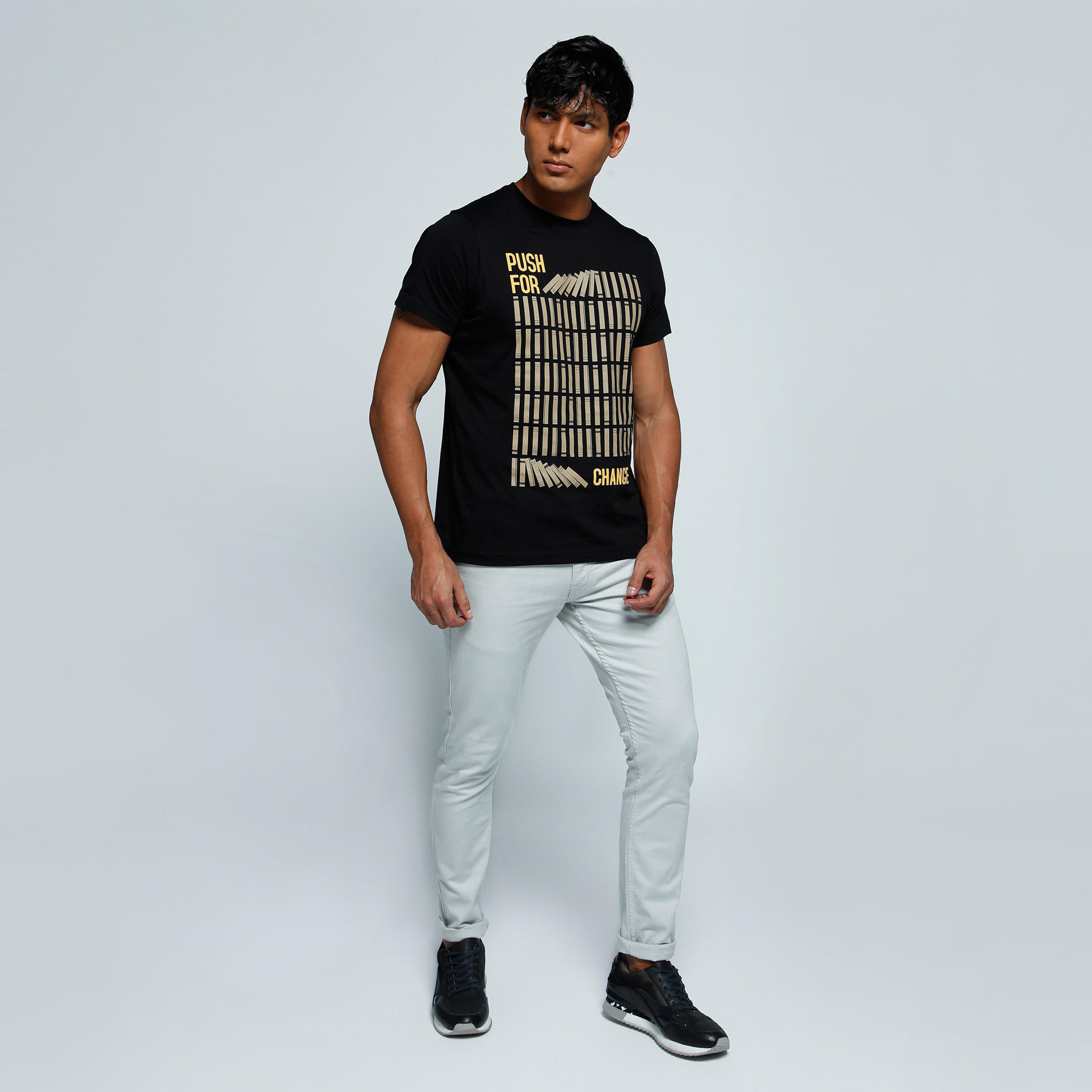 Printed T-Shirt with Crew Neck and Short Sleeves-men-clothing-tshirtsandpolos-tshirts-image-5