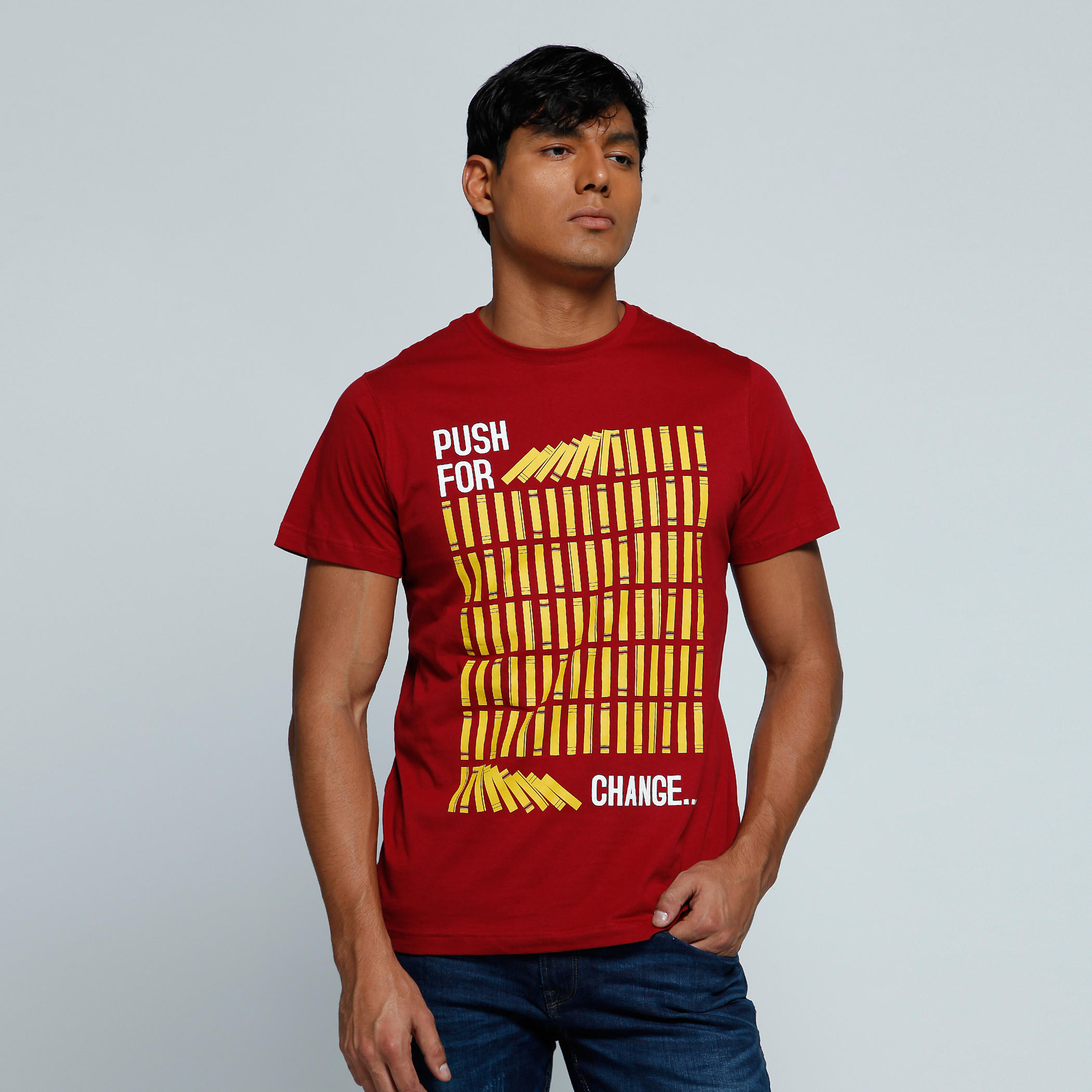 Printed T-Shirt with Crew Neck and Short Sleeves-men-clothing-tshirtsandpolos-tshirts-image-6
