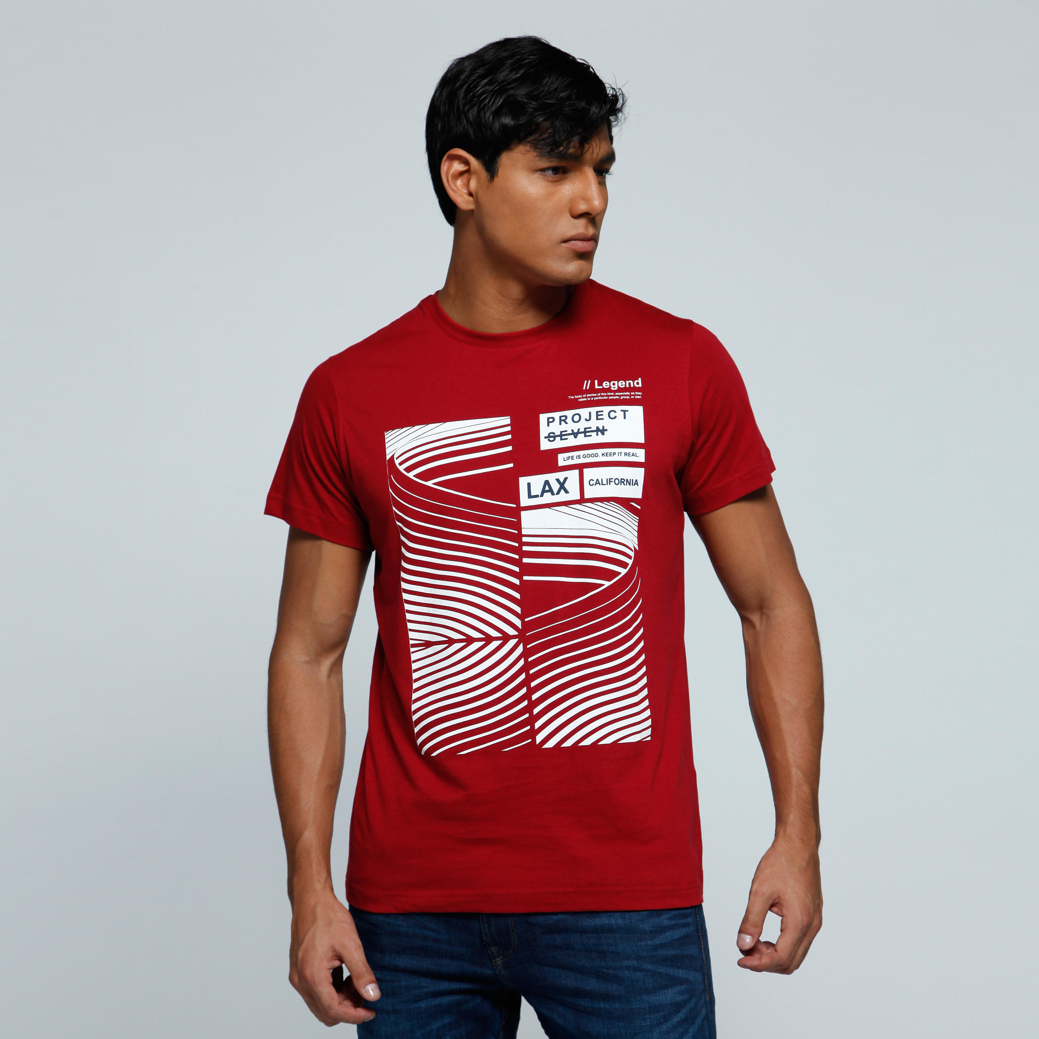 Printed T-Shirt with Crew Neck and Short Sleeves-men-clothing-tshirtsandpolos-tshirts-image-1