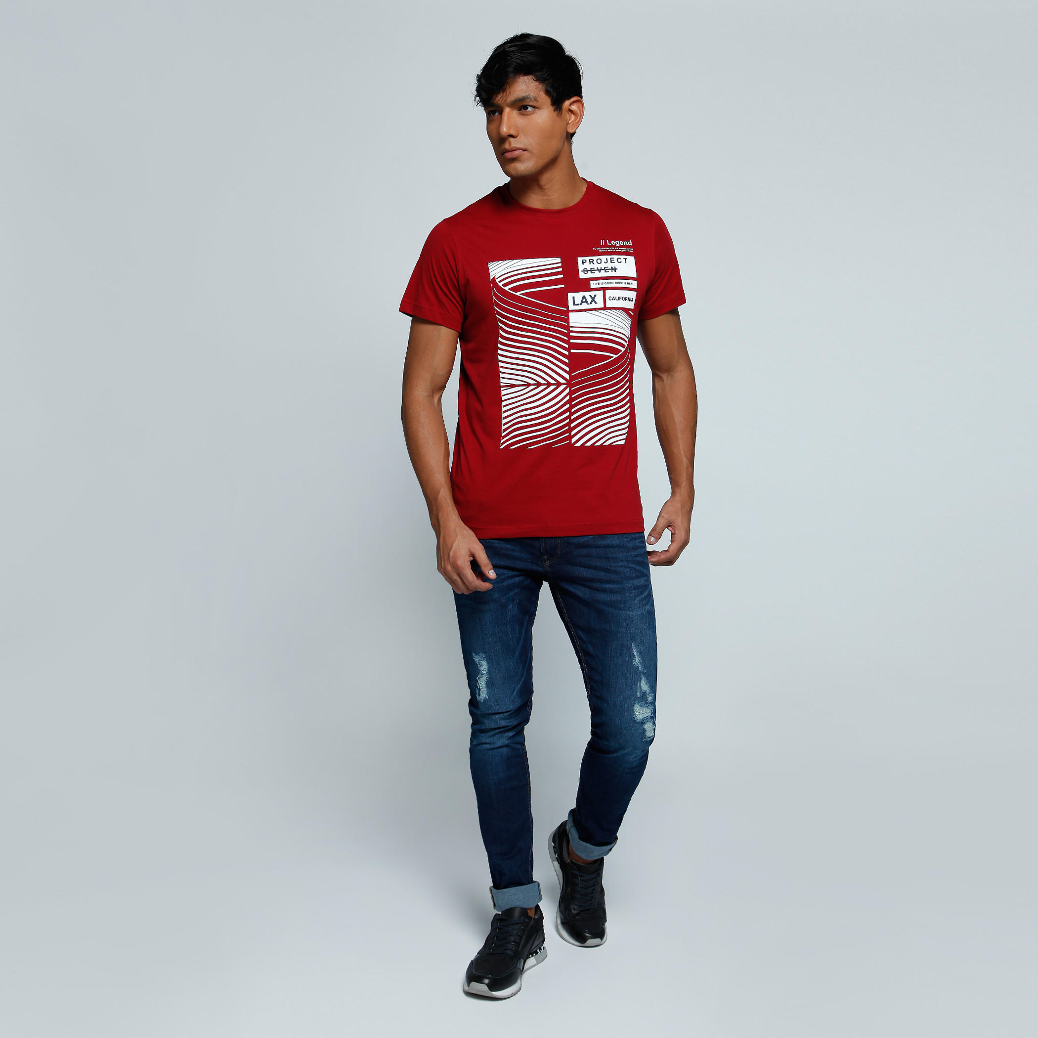 Printed T-Shirt with Crew Neck and Short Sleeves-men-clothing-tshirtsandpolos-tshirts-image-5